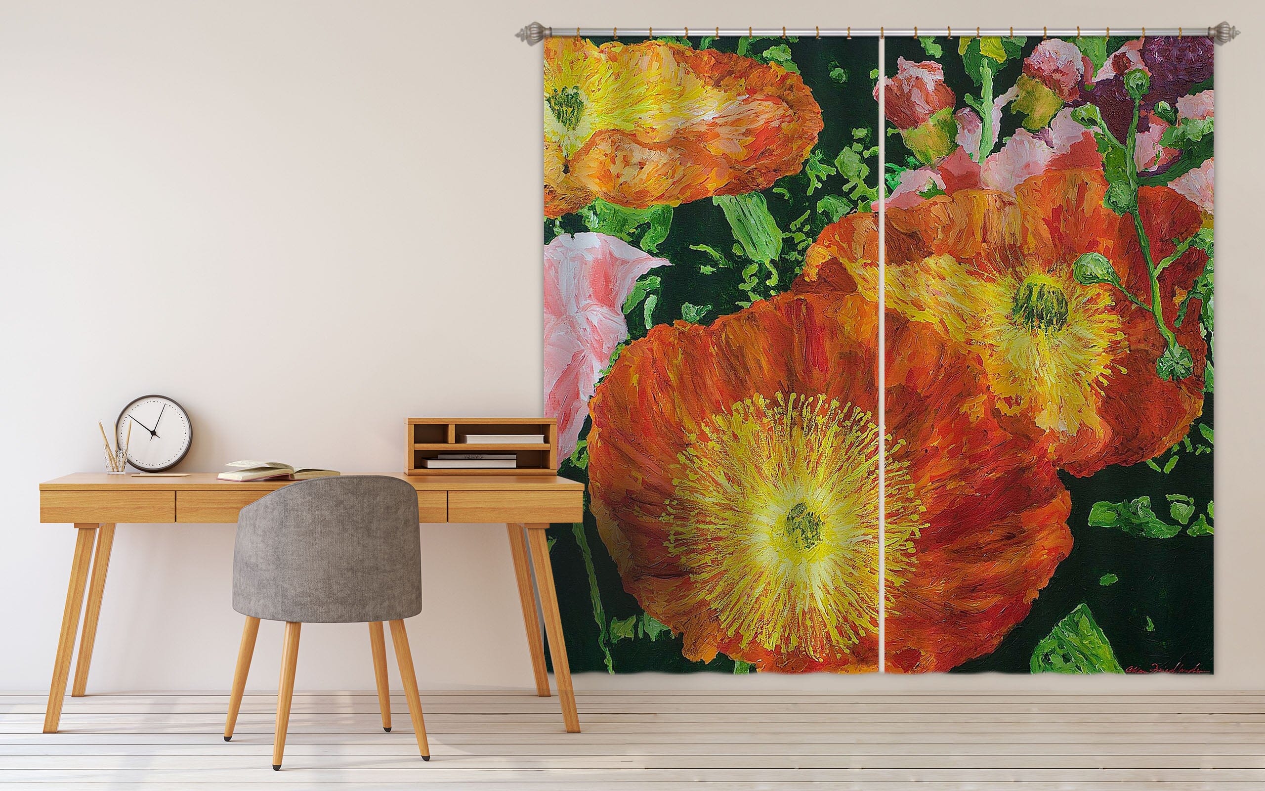 3D Red Petals 166 Allan P. Friedlander Curtain Curtains Drapes Curtains AJ Creativity Home 