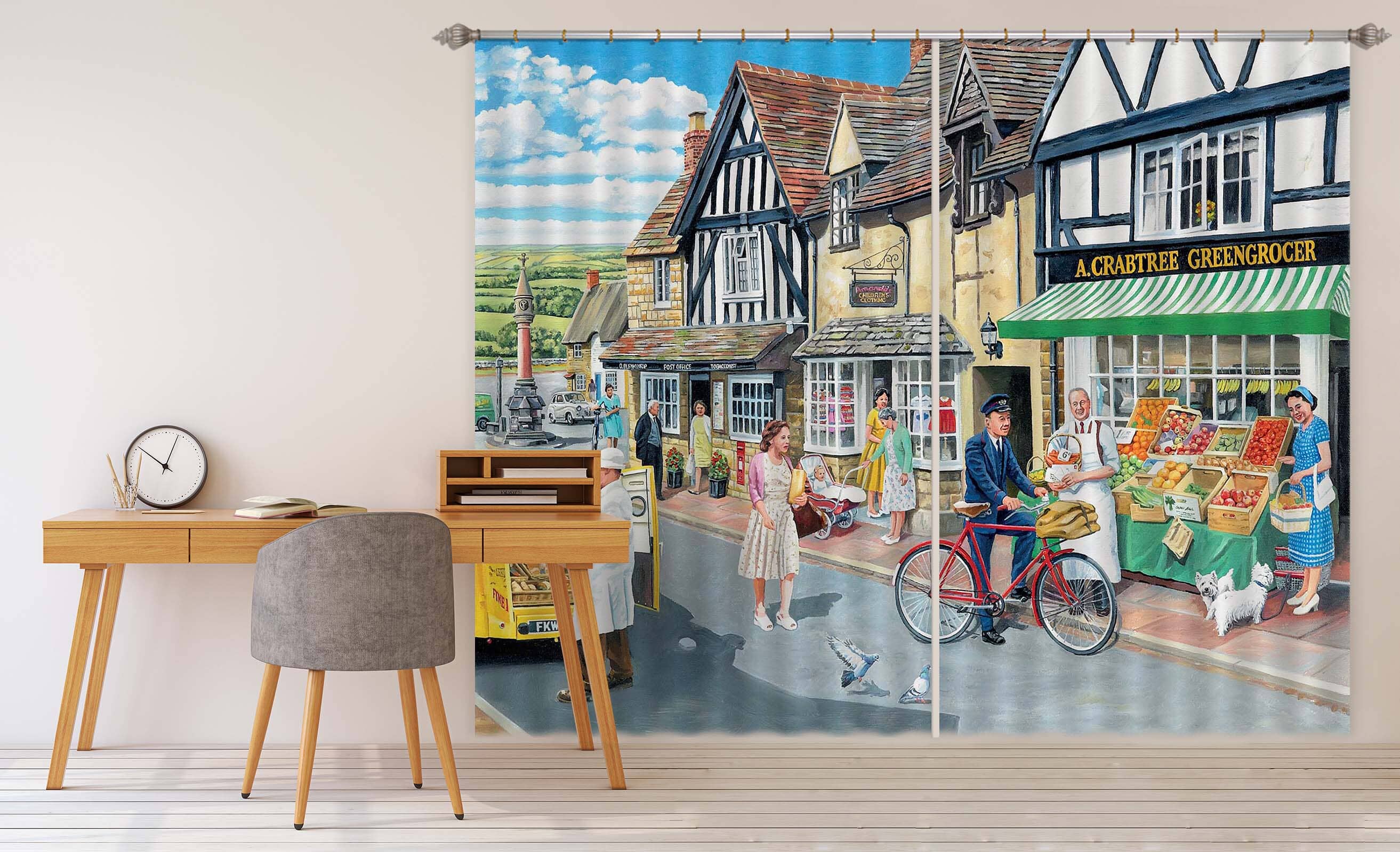 3D Letters For The Greengrocer 075 Trevor Mitchell Curtain Curtains Drapes Curtains AJ Creativity Home 