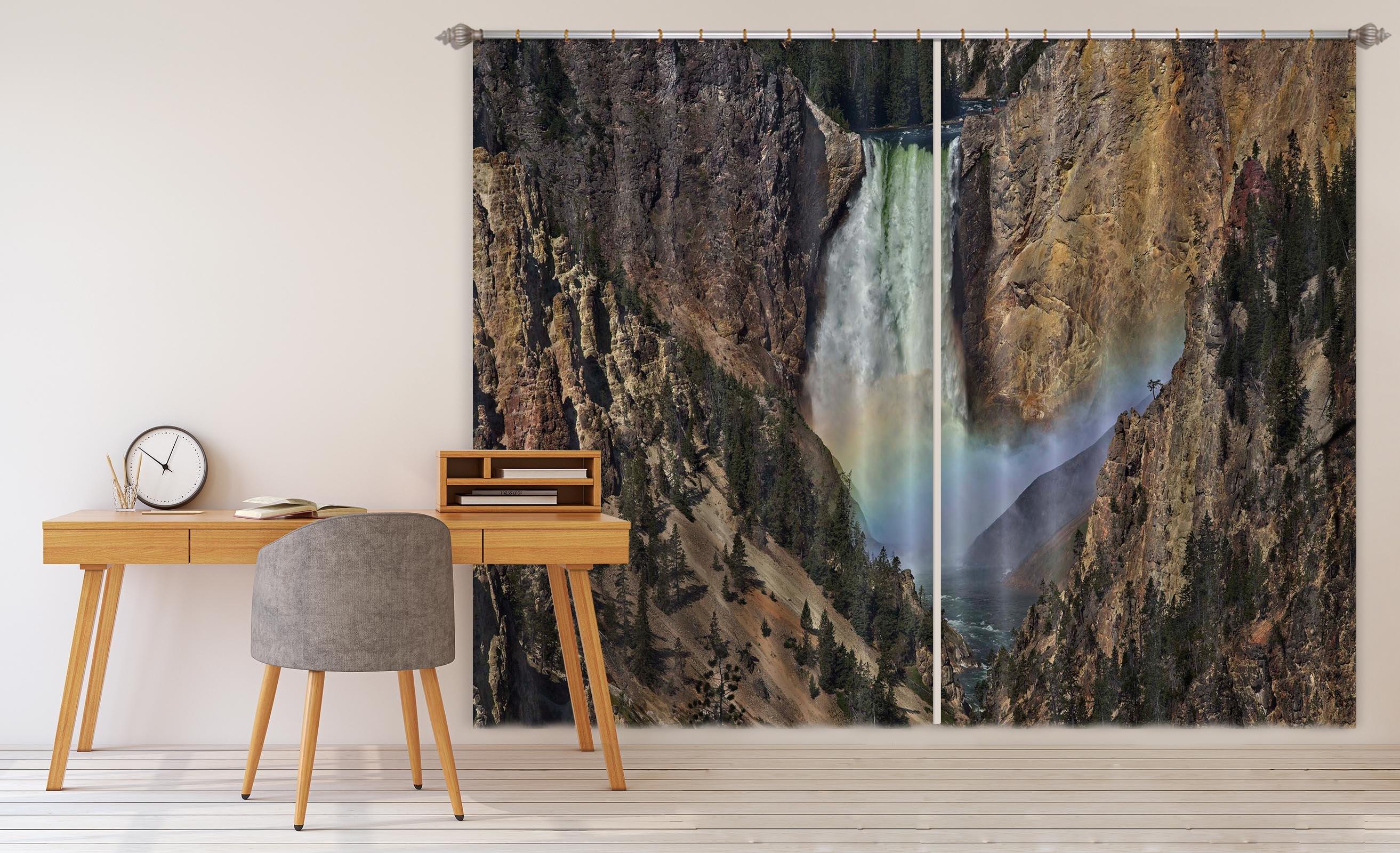 3D Canyon Rainbow 065 Kathy Barefield Curtain Curtains Drapes Curtains AJ Creativity Home 