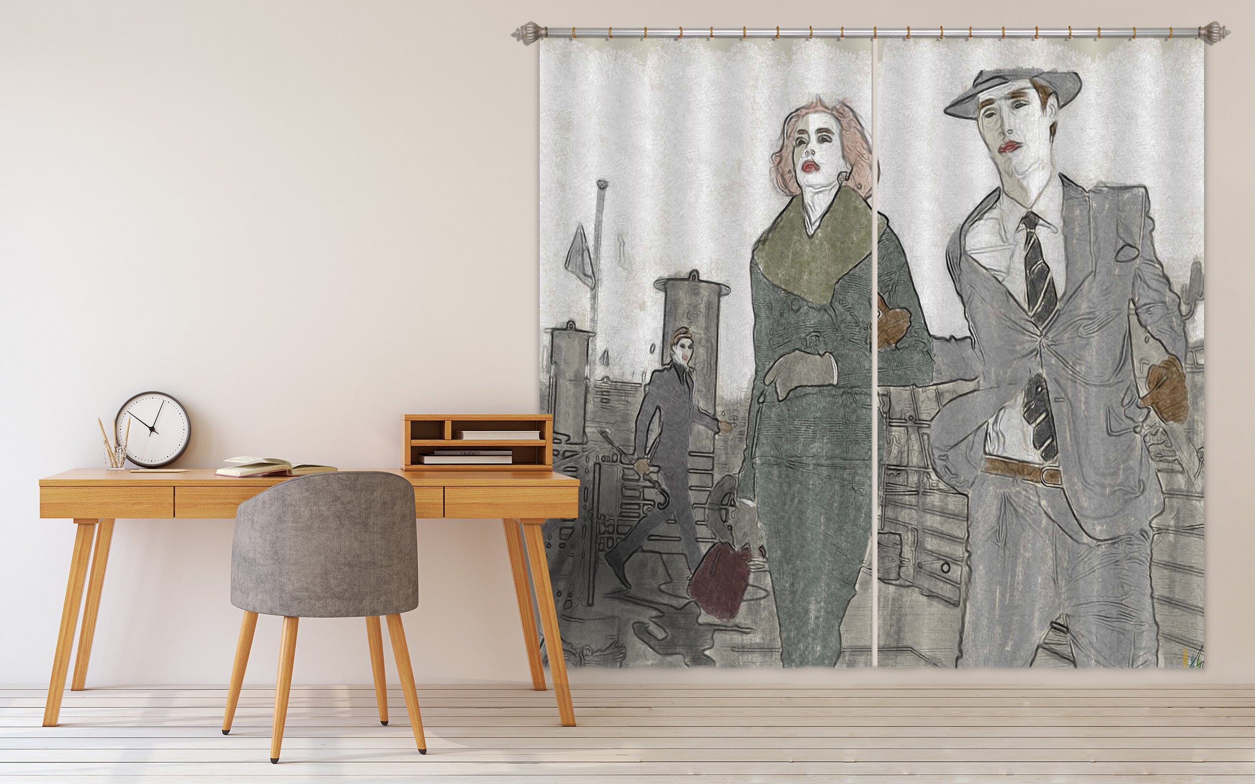 3D Fashion People 046 Marco Cavazzana Curtain Curtains Drapes Curtains AJ Creativity Home 