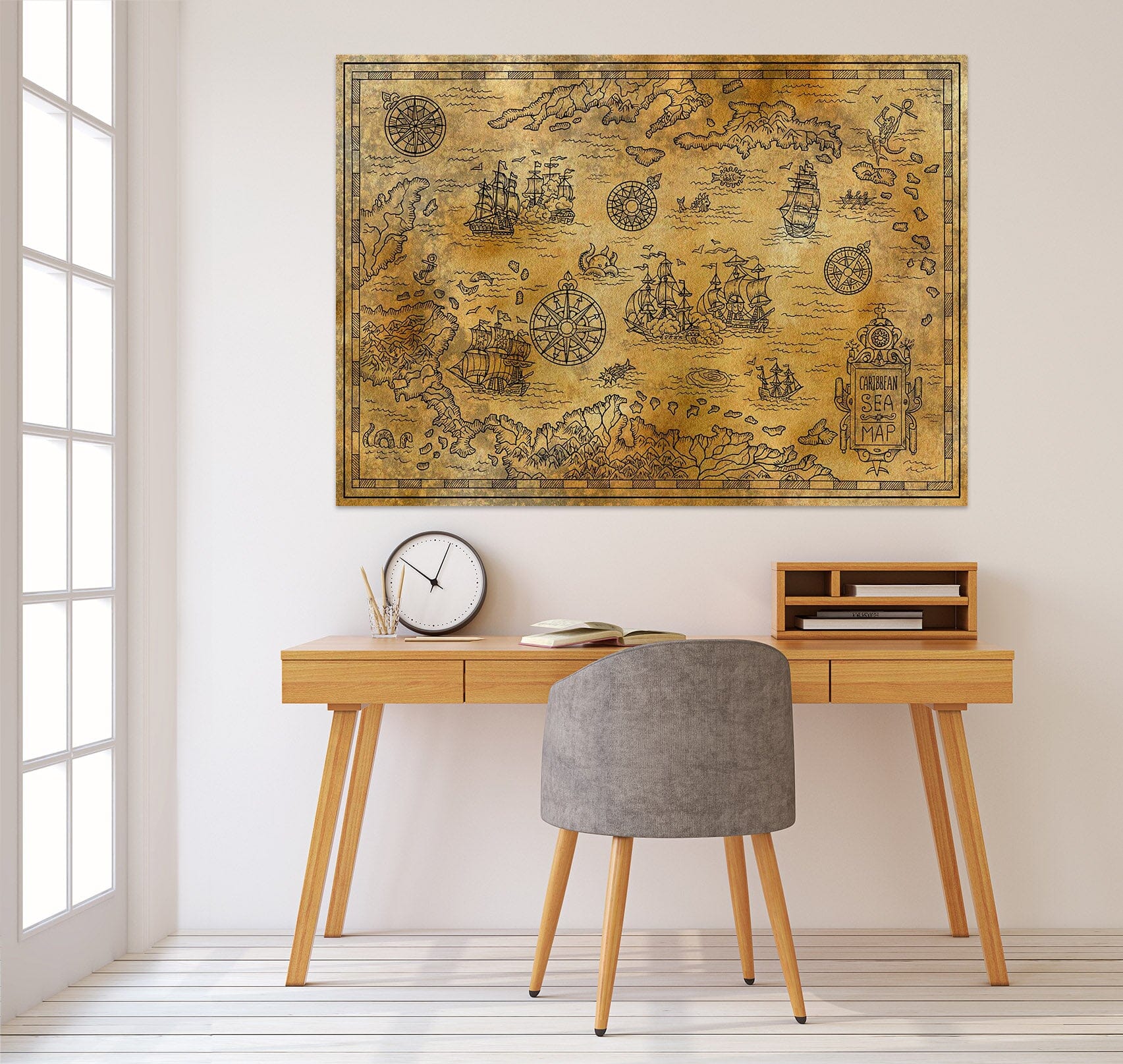 3D Yellow River 259 World Map Wall Sticker Wallpaper AJ Wallpaper 2 