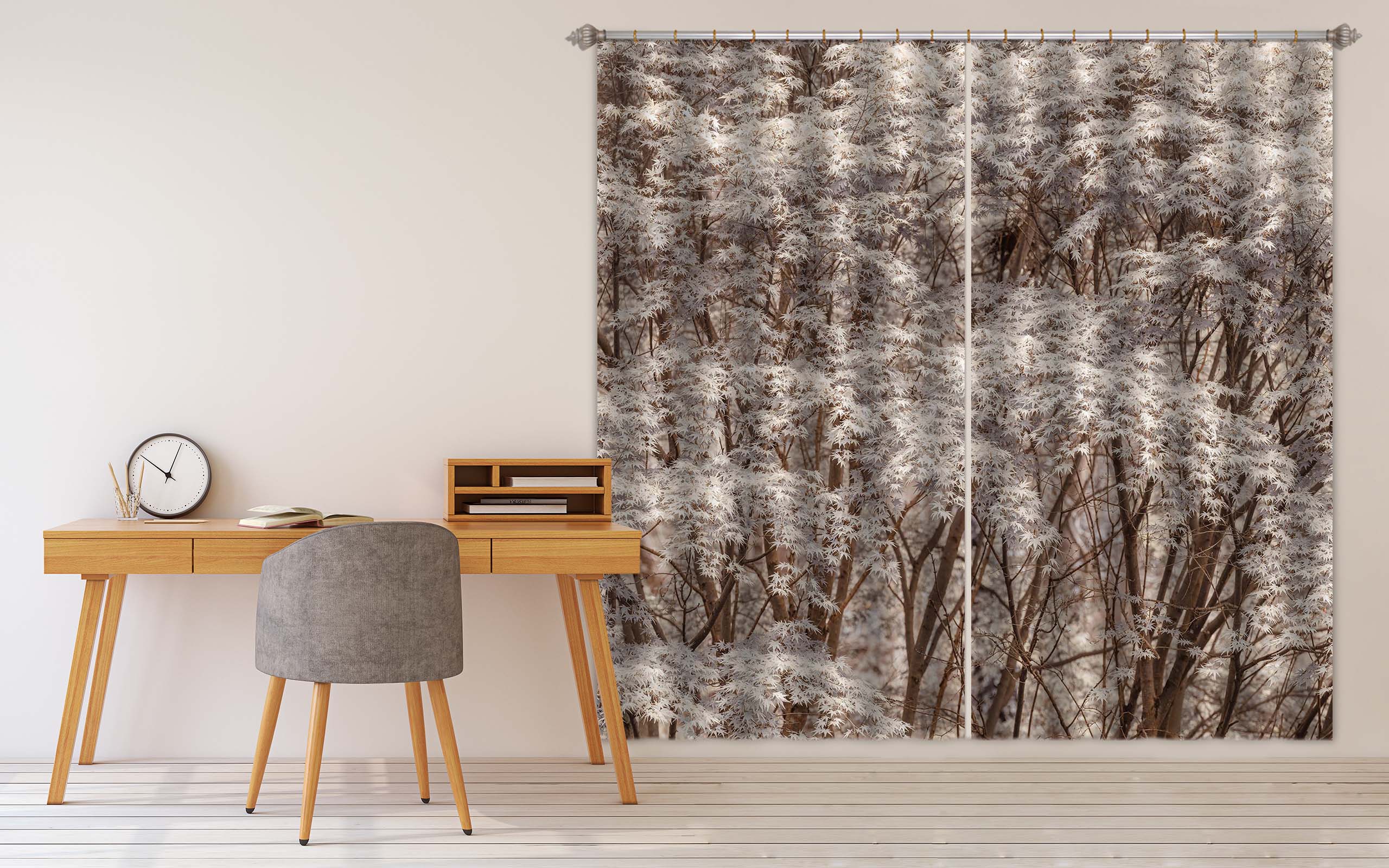 3D Maple Leaves 6388 Assaf Frank Curtain Curtains Drapes