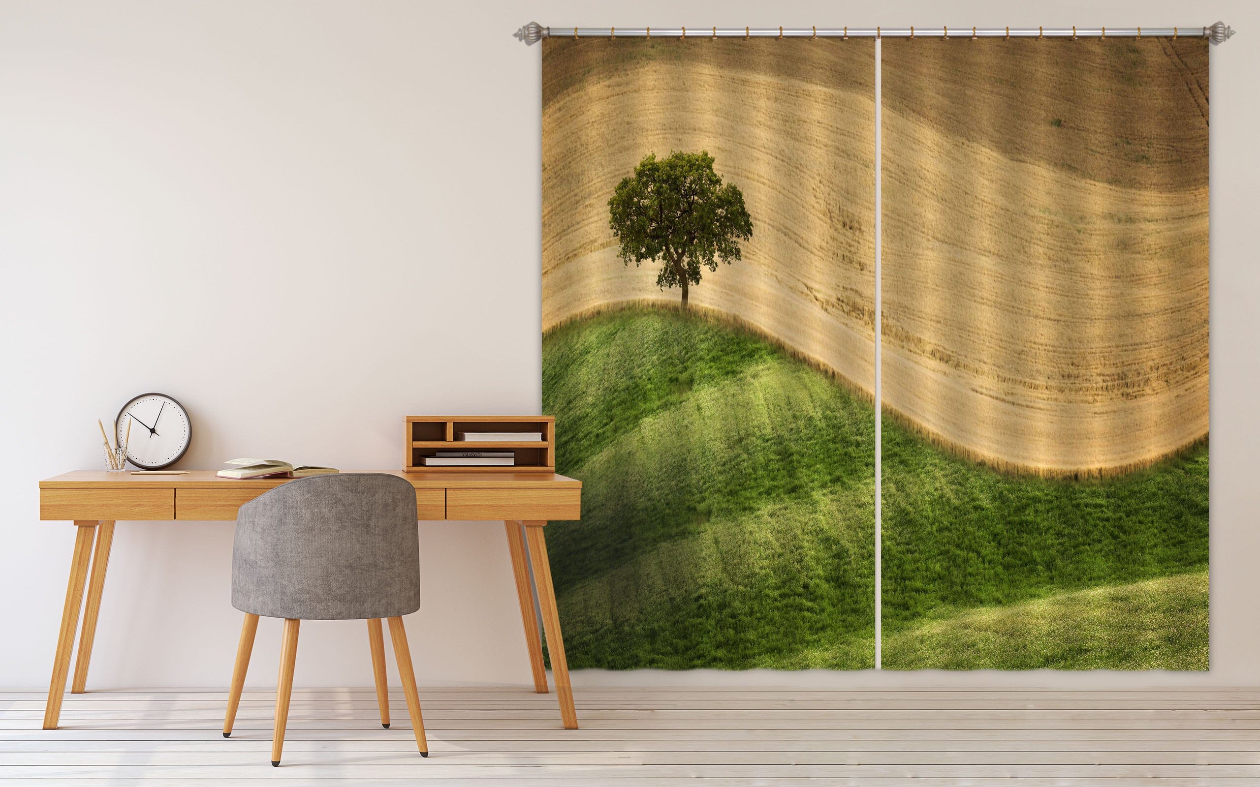 3D Sandy Grassland 164 Marco Carmassi Curtain Curtains Drapes Curtains AJ Creativity Home 