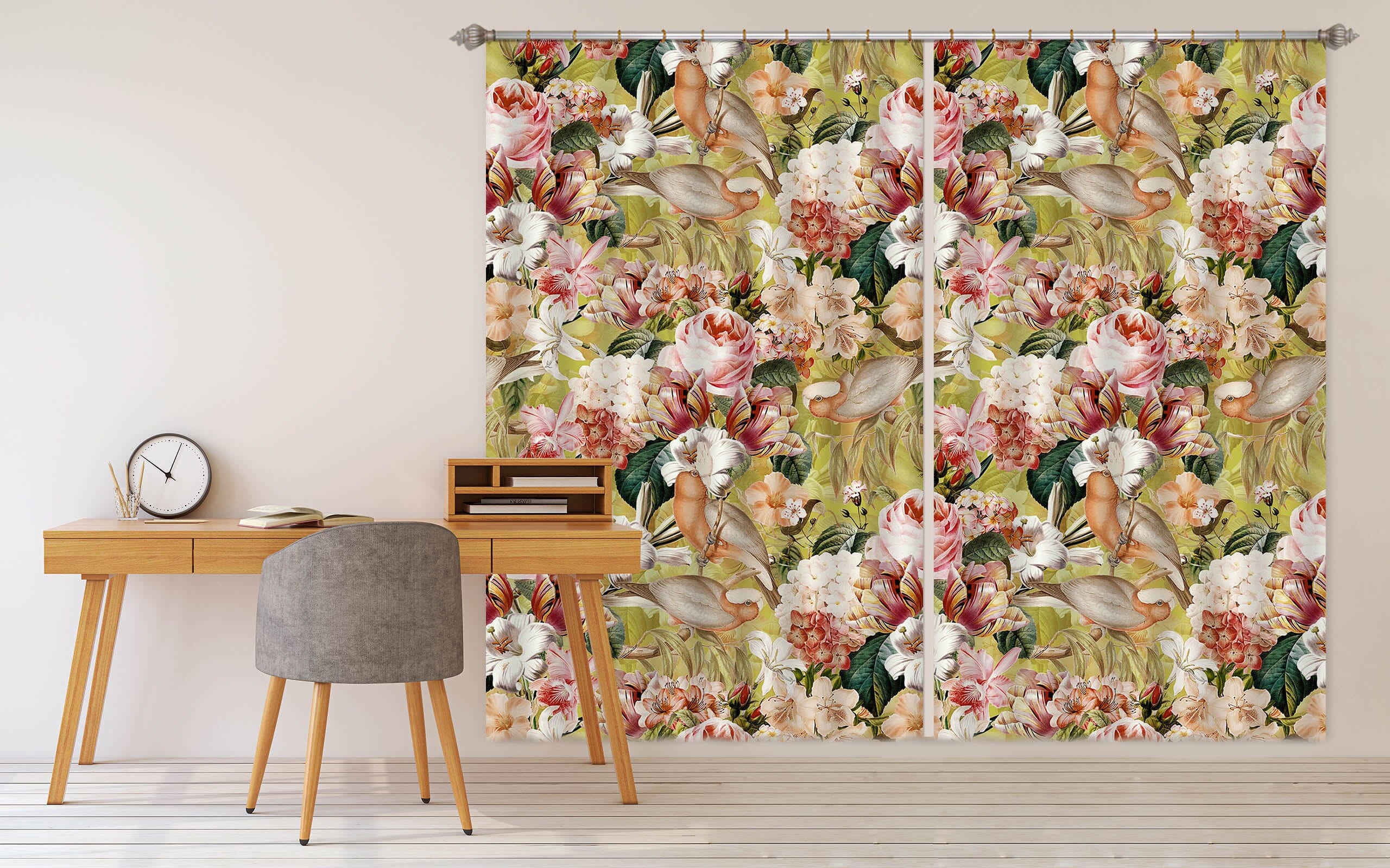 3D Oil Painting Garden 122 Uta Naumann Curtain Curtains Drapes Curtains AJ Creativity Home 
