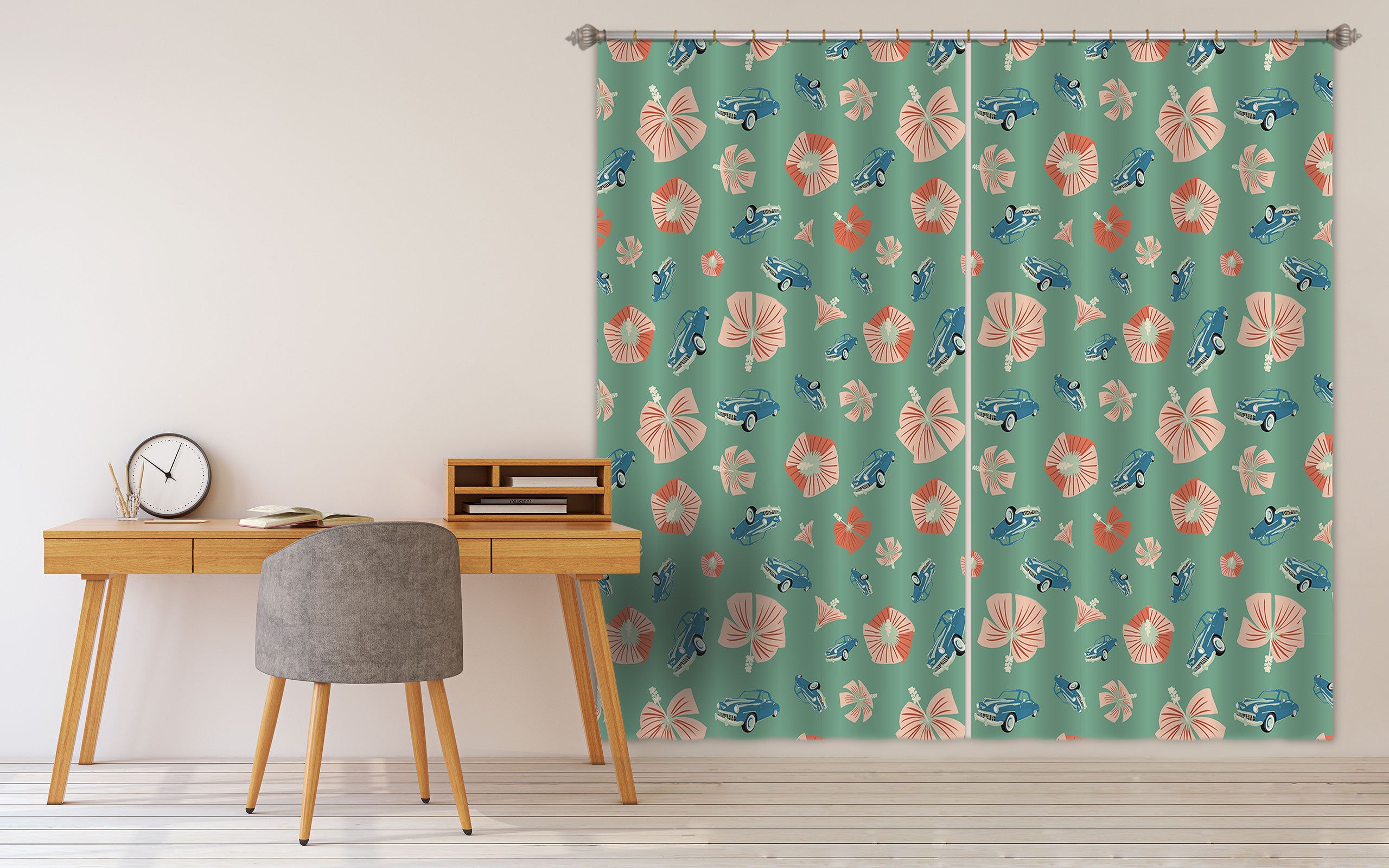 3D Flowers Pattern 98111 Kasumi Loffler Curtain Curtains Drapes