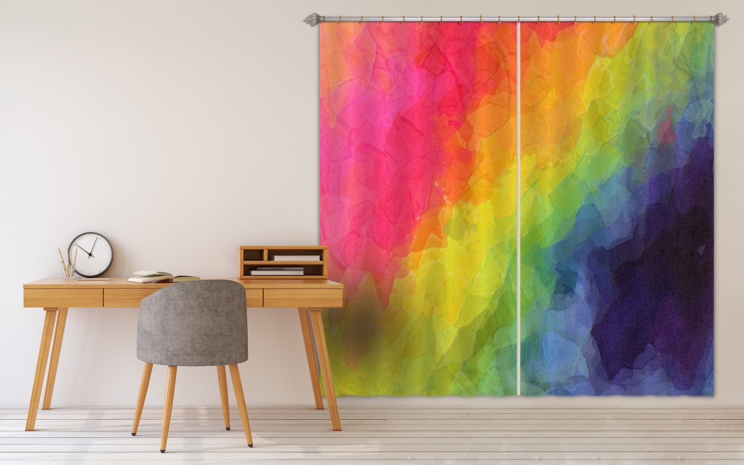 3D Painted Rainbow 047 Shandra Smith Curtain Curtains Drapes Curtains AJ Creativity Home 