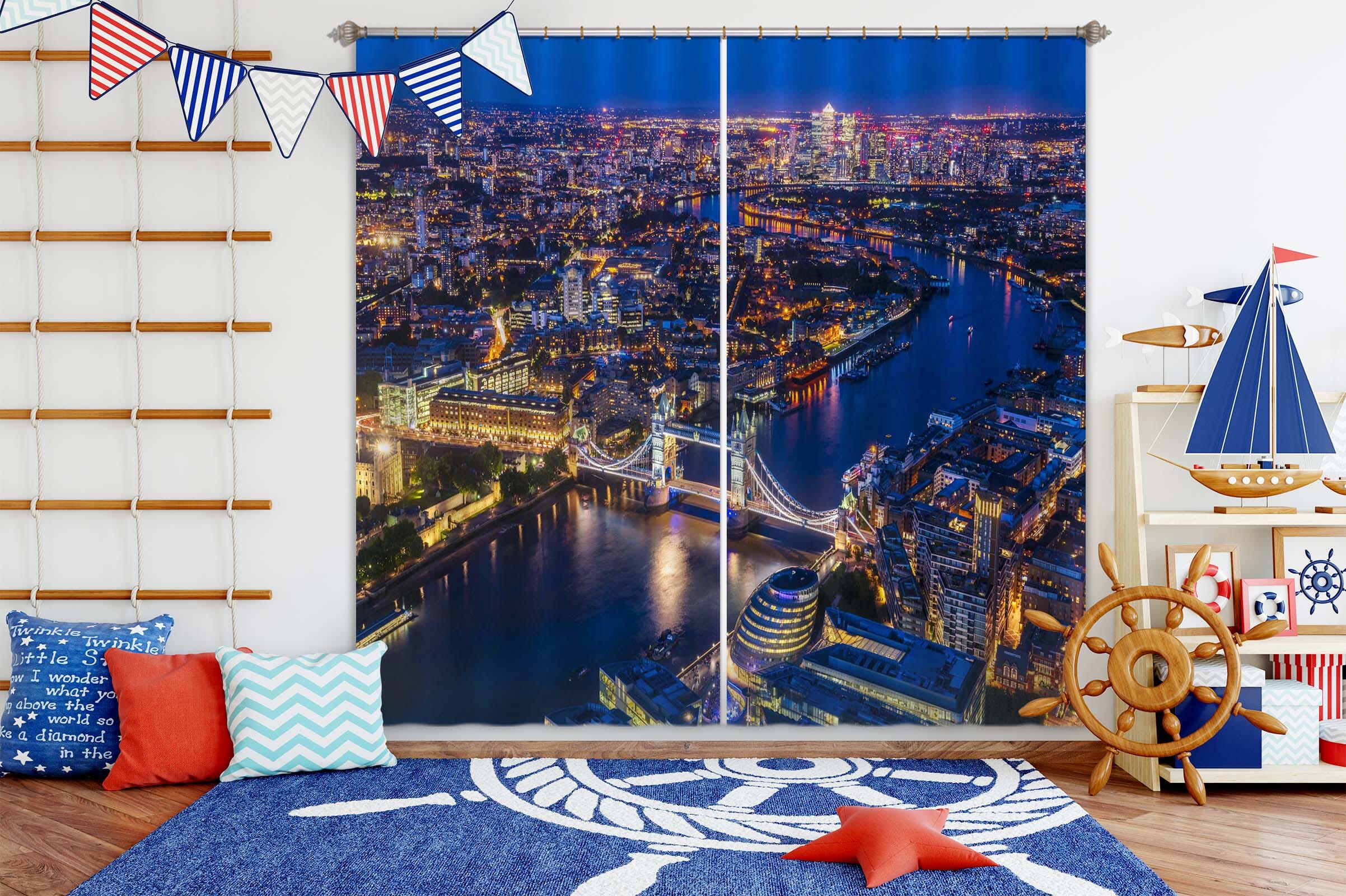 3D City Lights 173 Marco Carmassi Curtain Curtains Drapes Curtains AJ Creativity Home 