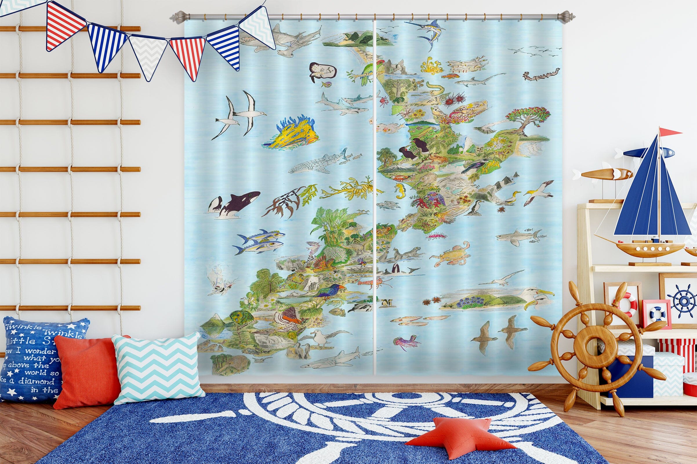 3D Various Animals 052 Michael Sewell Curtain Curtains Drapes Curtains AJ Creativity Home 
