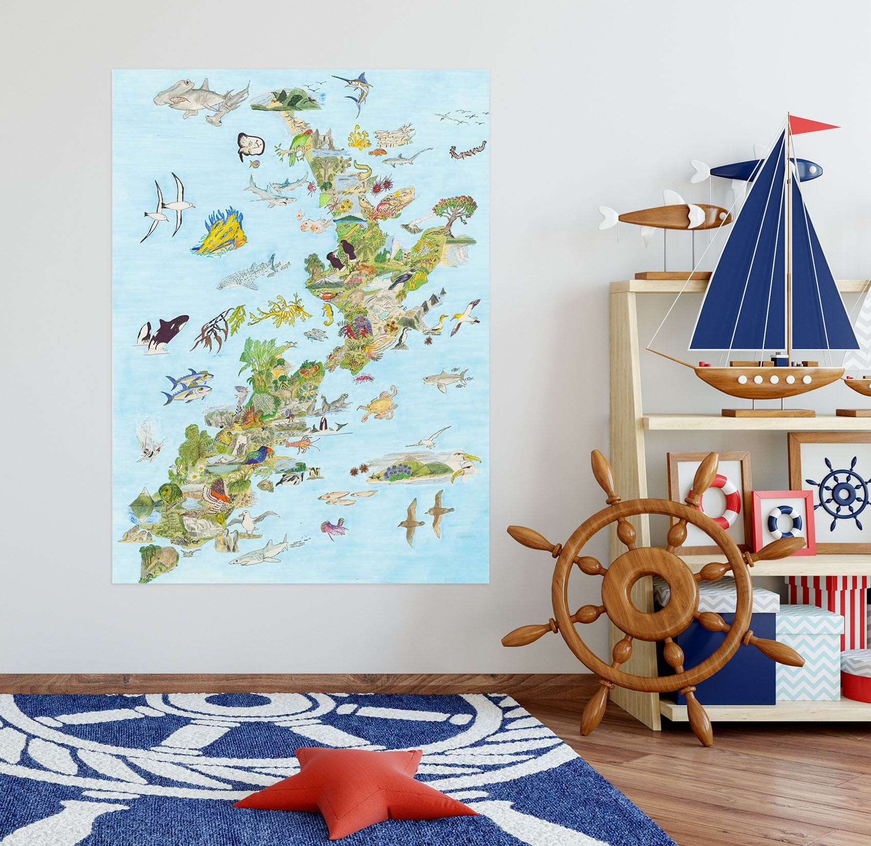 3D Straight Island 026 Michael Sewell Wall Sticker Wallpaper AJ Wallpaper 2 