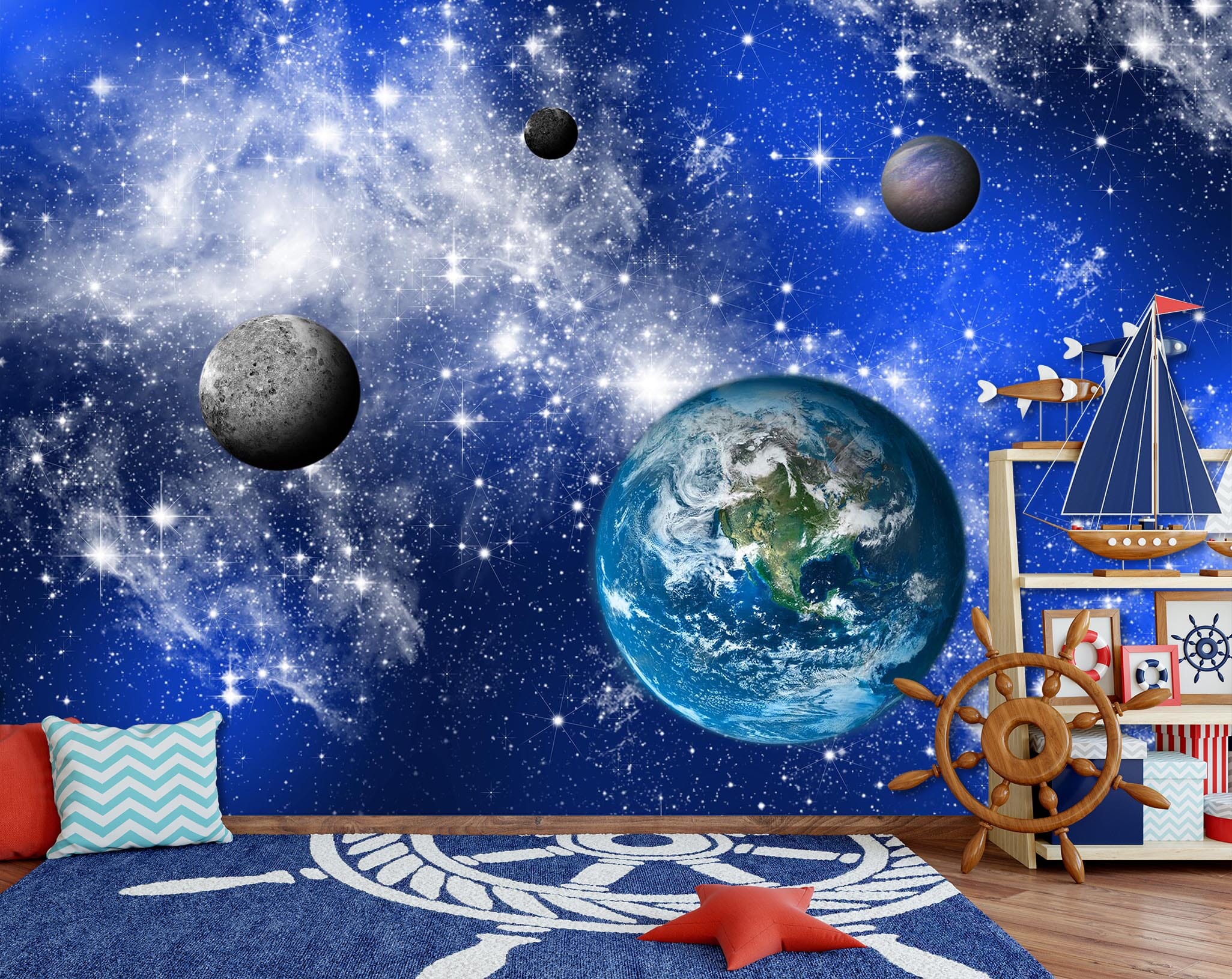 3D Starry Sky Earth 148 Wall Murals Wallpaper AJ Wallpaper 2 