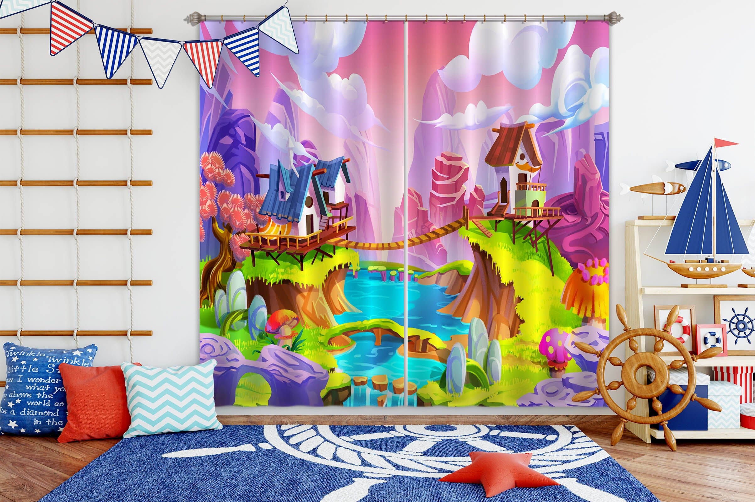 3D Color Forest 773 Curtains Drapes Wallpaper AJ Wallpaper 