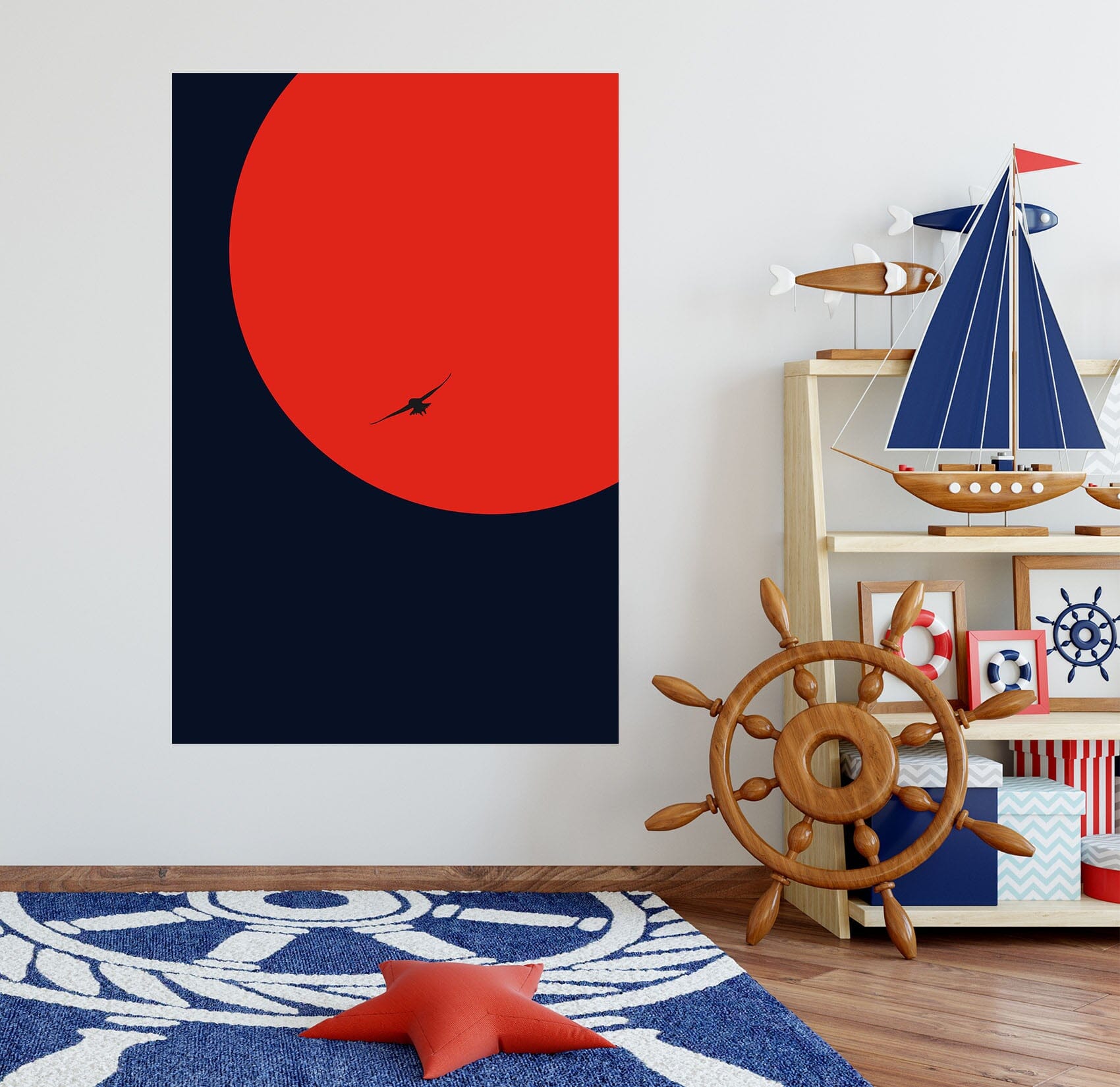 3D Red Sun 190 Boris Draschoff Wall Sticker Wallpaper AJ Wallpaper 2 