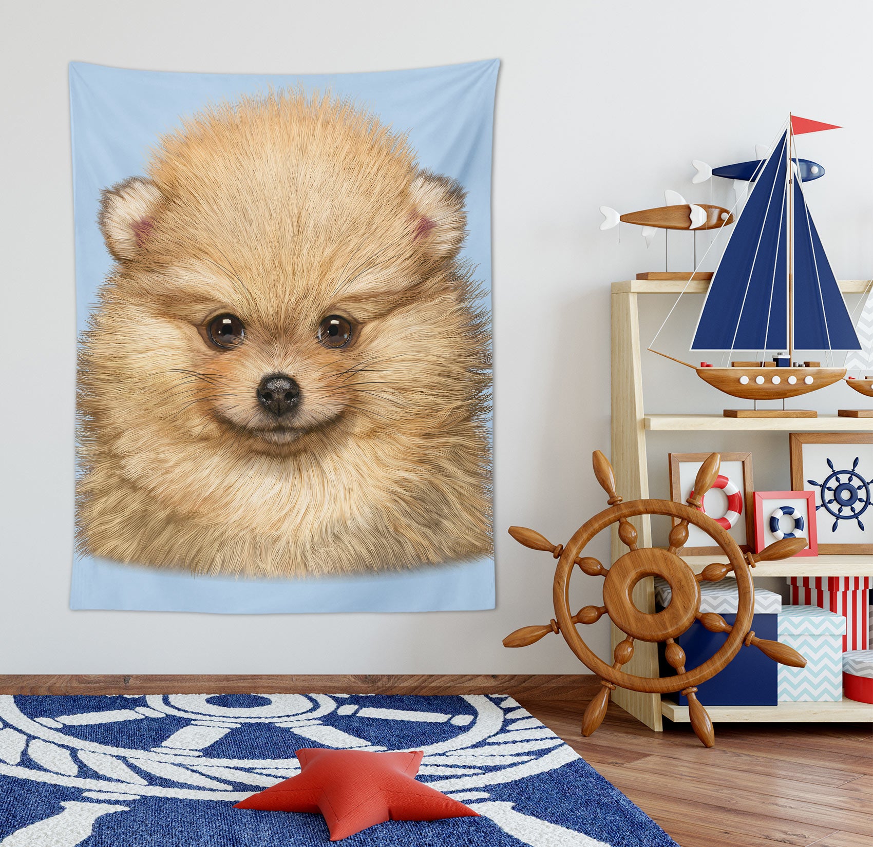 3D Dog 11725 Vincent Tapestry Hanging Cloth Hang