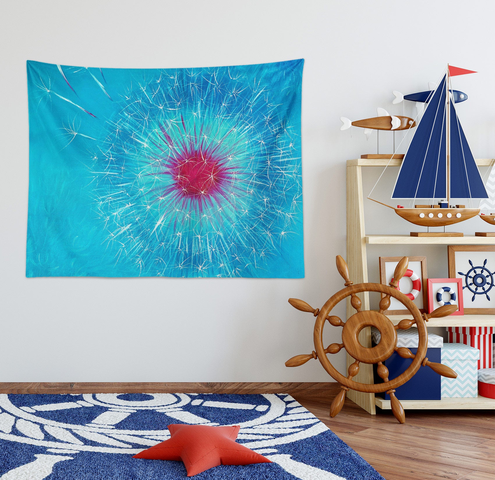 3D Blue Dandelion 3479 Skromova Marina Tapestry Hanging Cloth Hang