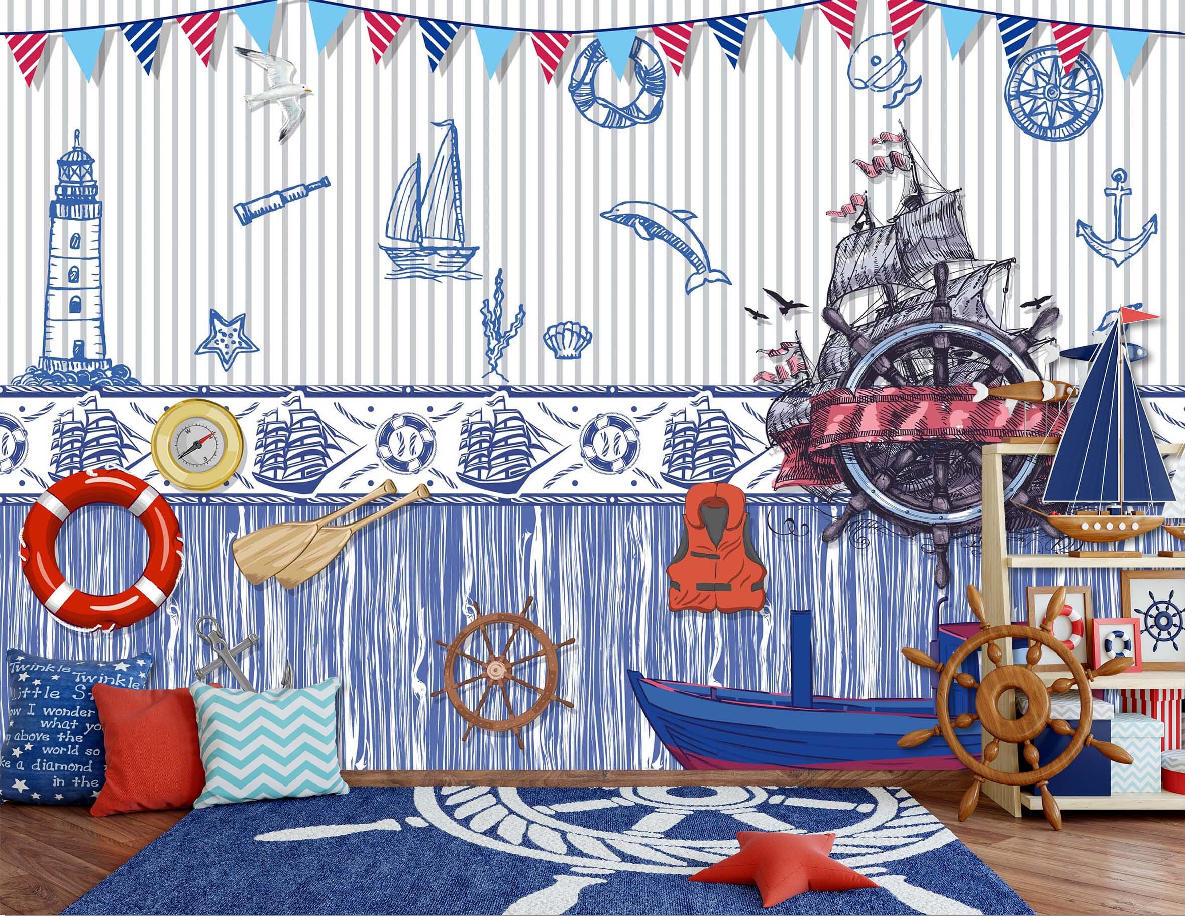 3D Light Ship 2051 Wall Murals Wallpaper AJ Wallpaper 2 