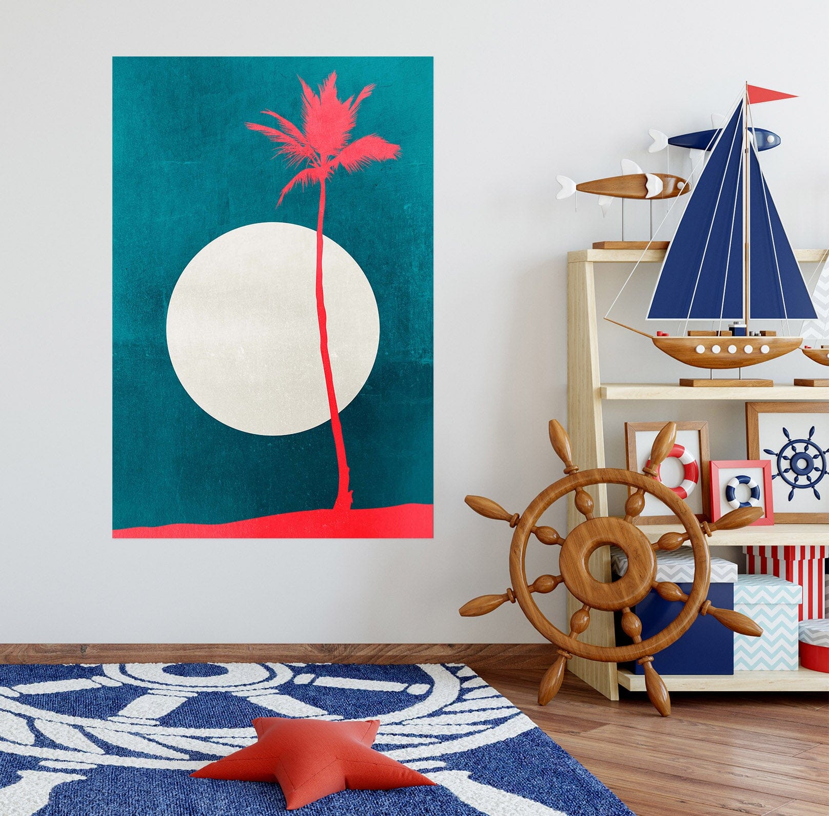 3D Moon Tree 121 Boris Draschoff Wall Sticker Wallpaper AJ Wallpaper 2 