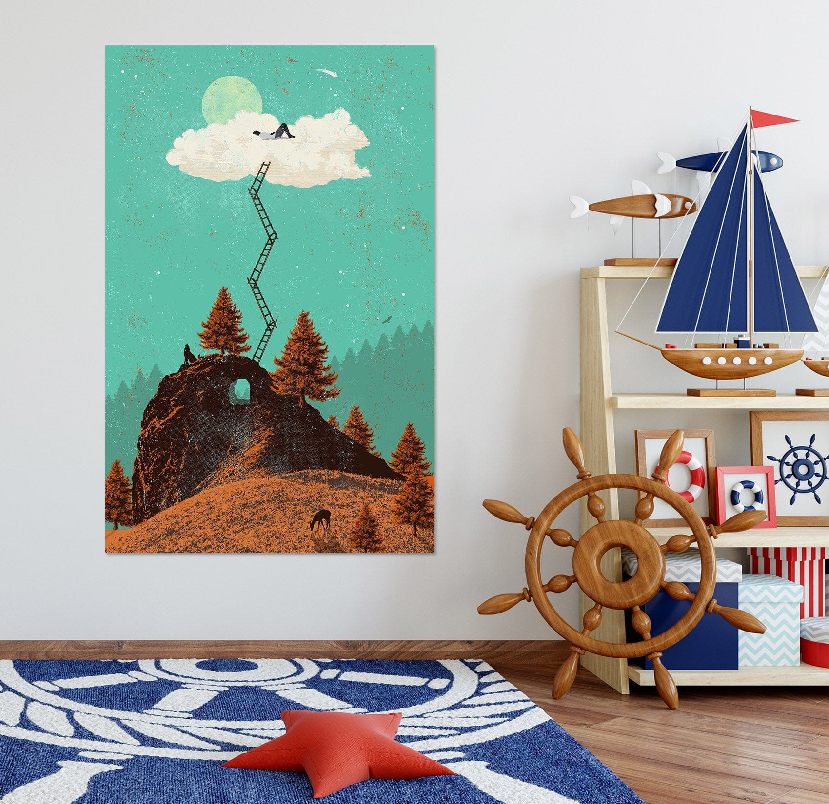 3D Ladder 011 Showdeer Wall Sticker Wallpaper AJ Wallpaper 2 