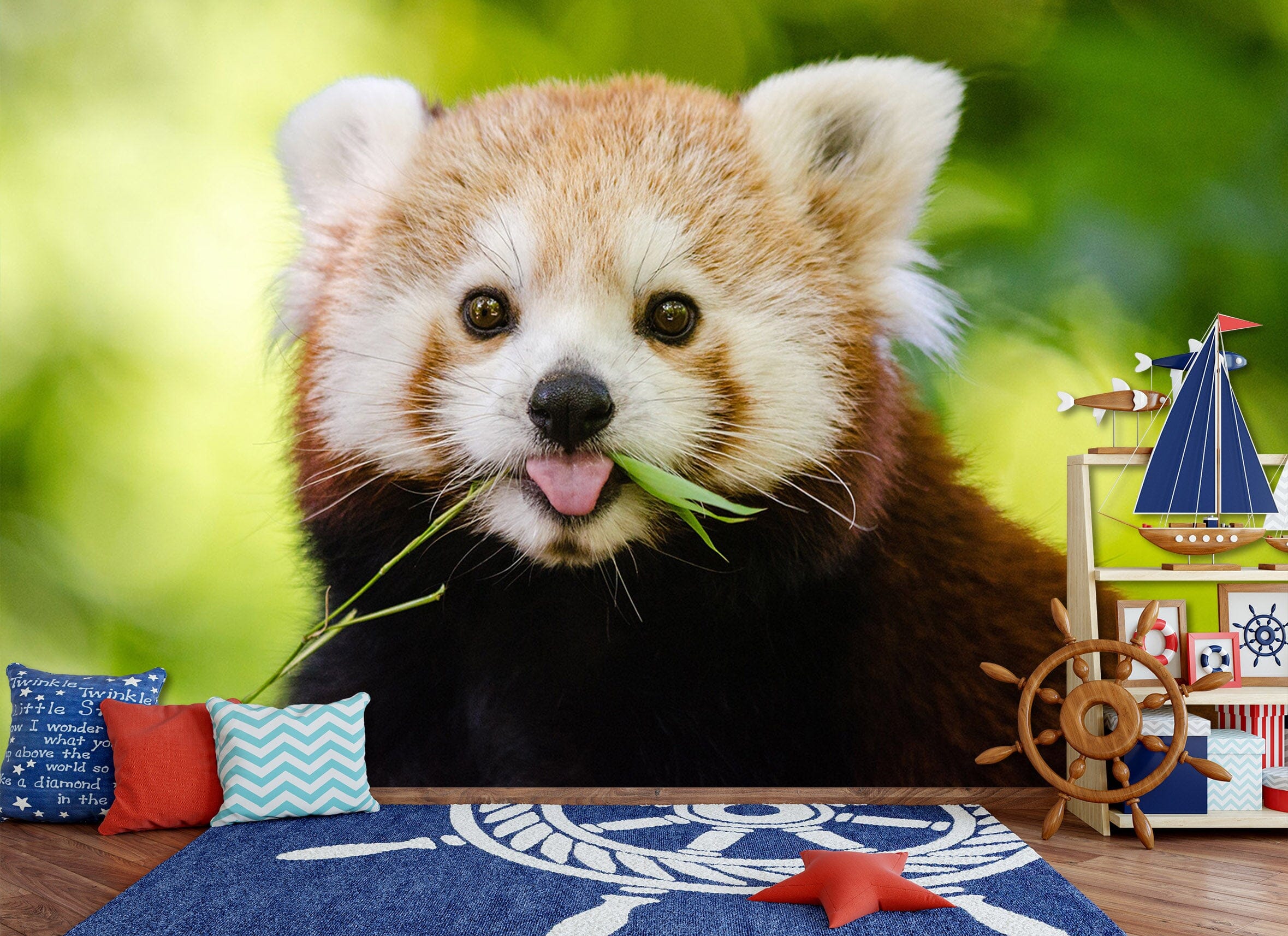 3D Cute Red Panda 216 Wall Murals Wallpaper AJ Wallpaper 2 