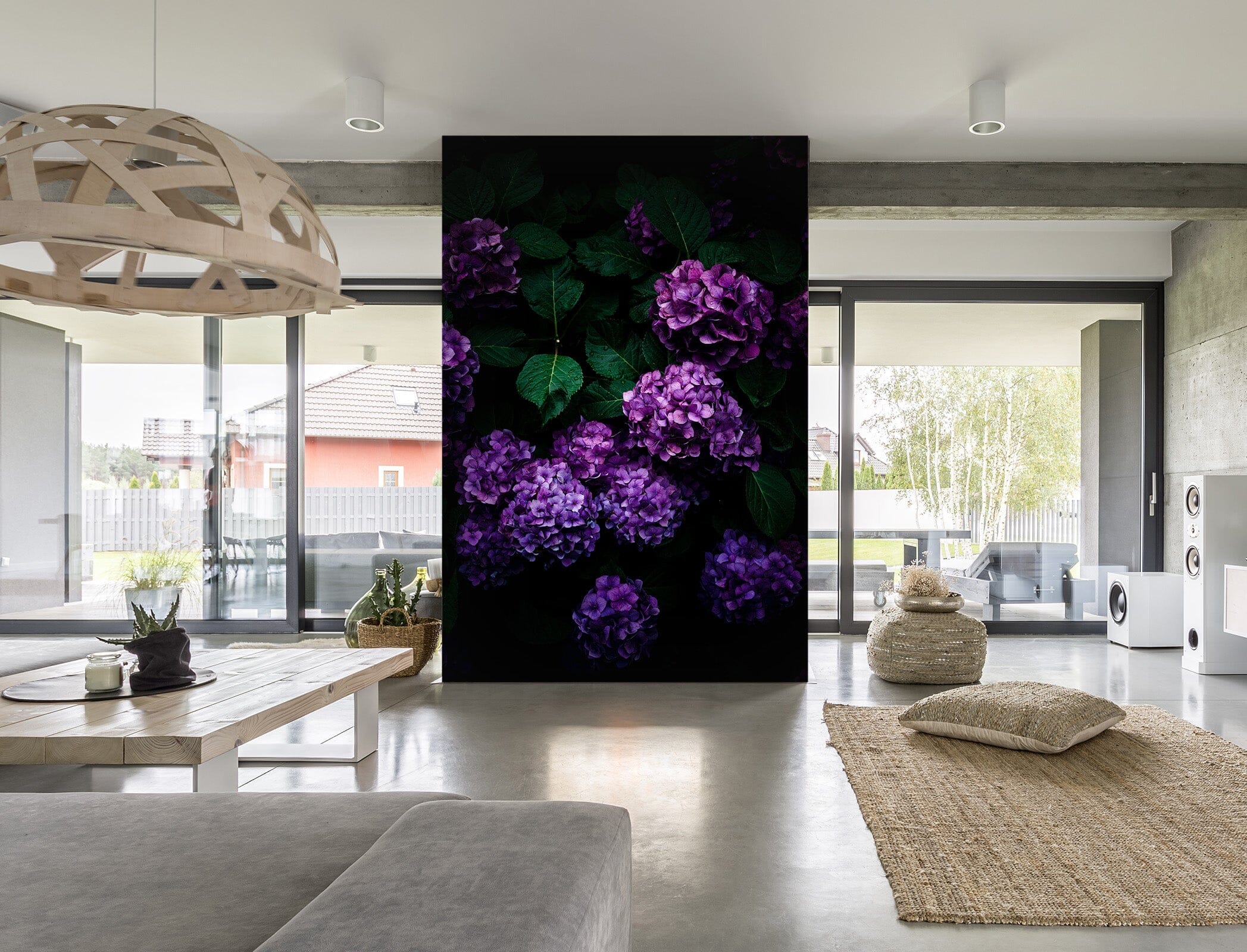 3D Purple Flower Ball 1399 Noirblanc777 Wall Mural Wall Murals Wallpaper AJ Wallpaper 2 