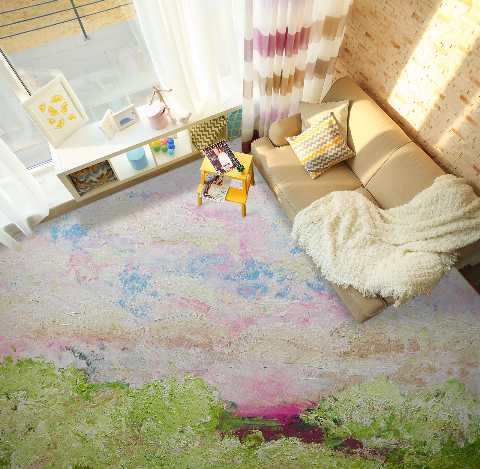 3D Colorful Cloud Paint Pattern 9503 Allan P. Friedlander Floor Mural