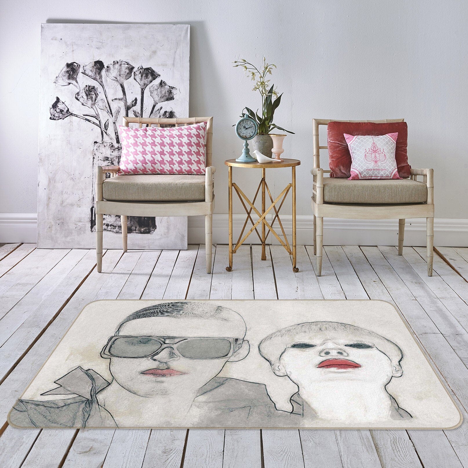 3D Fashion Elite 2004 Marco Cavazzana Rug Non Slip Rug Mat Mat AJ Creativity Home 