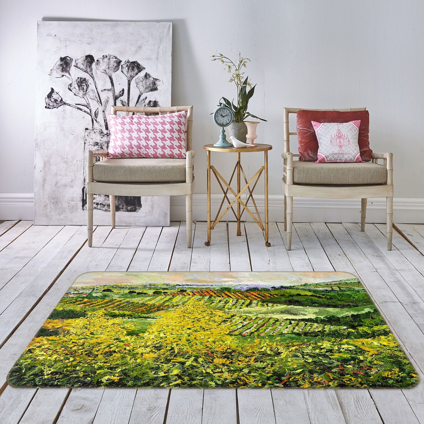 3D Yellow Trees 1004 Allan P. Friedlander Rug Non Slip Rug Mat Mat AJ Creativity Home 