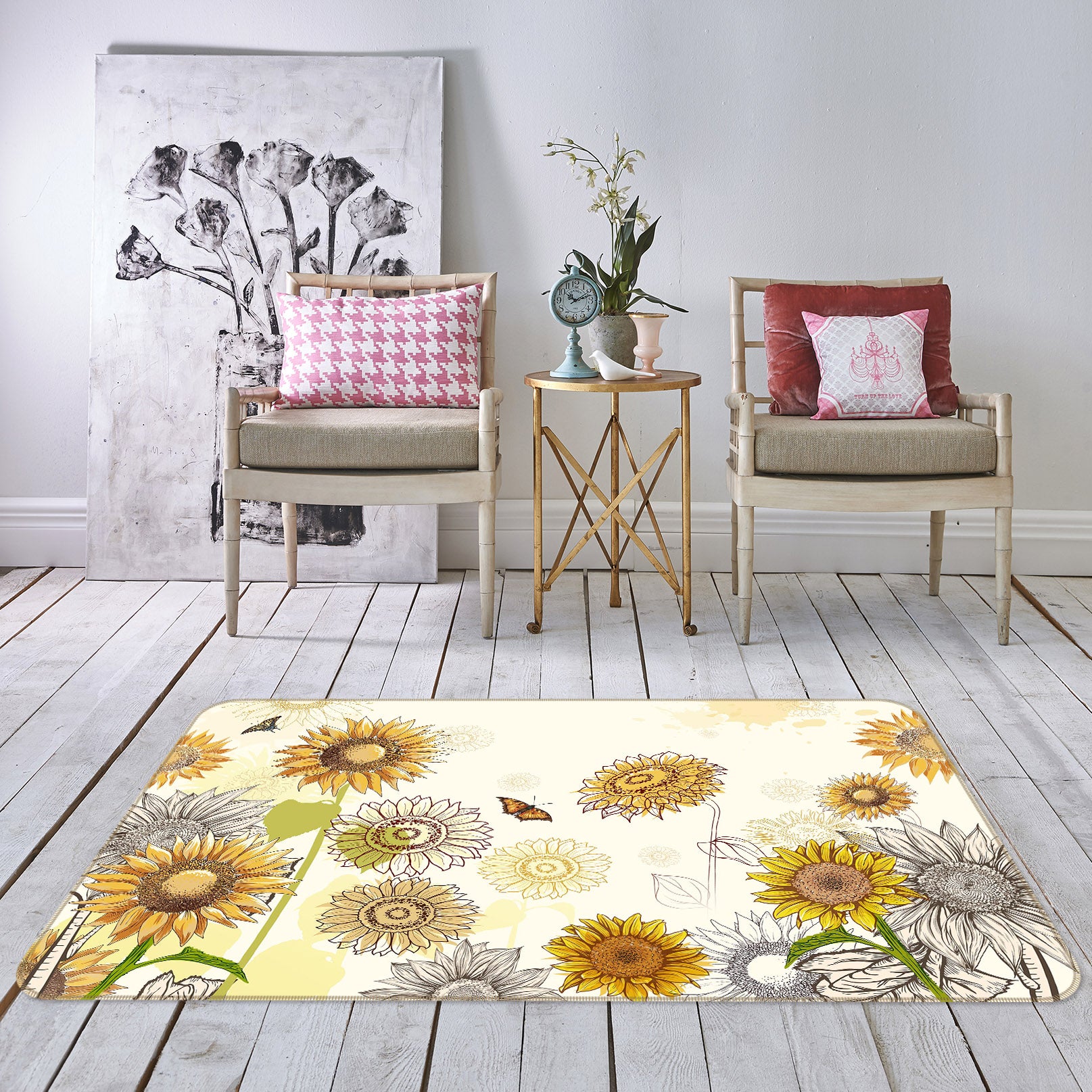 3D Sunflower 65112 Non Slip Rug Mat