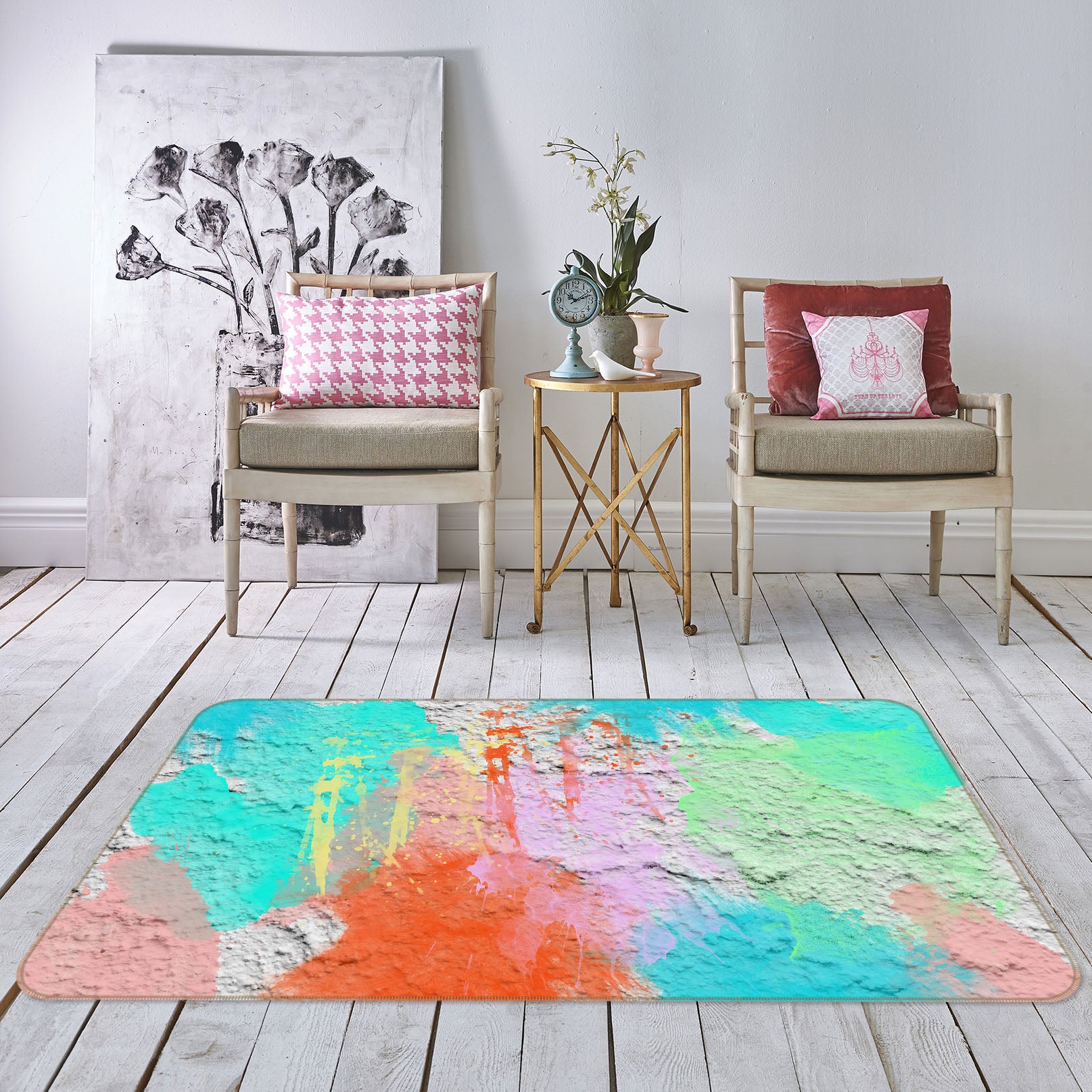 3D Colorful 35207 Non Slip Rug Mat
