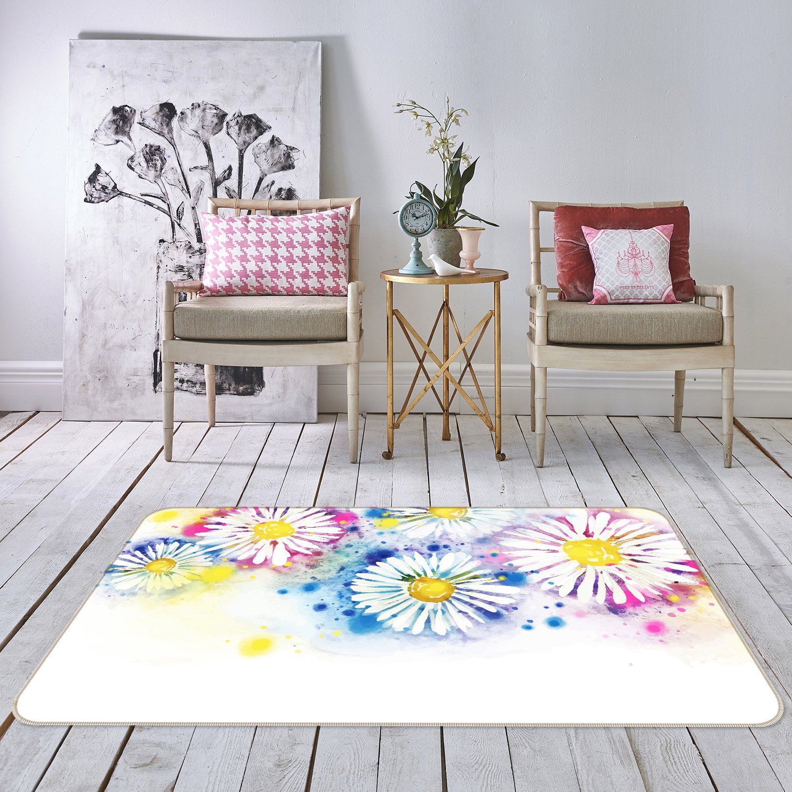 3D Flower 30194 Non Slip Rug Mat