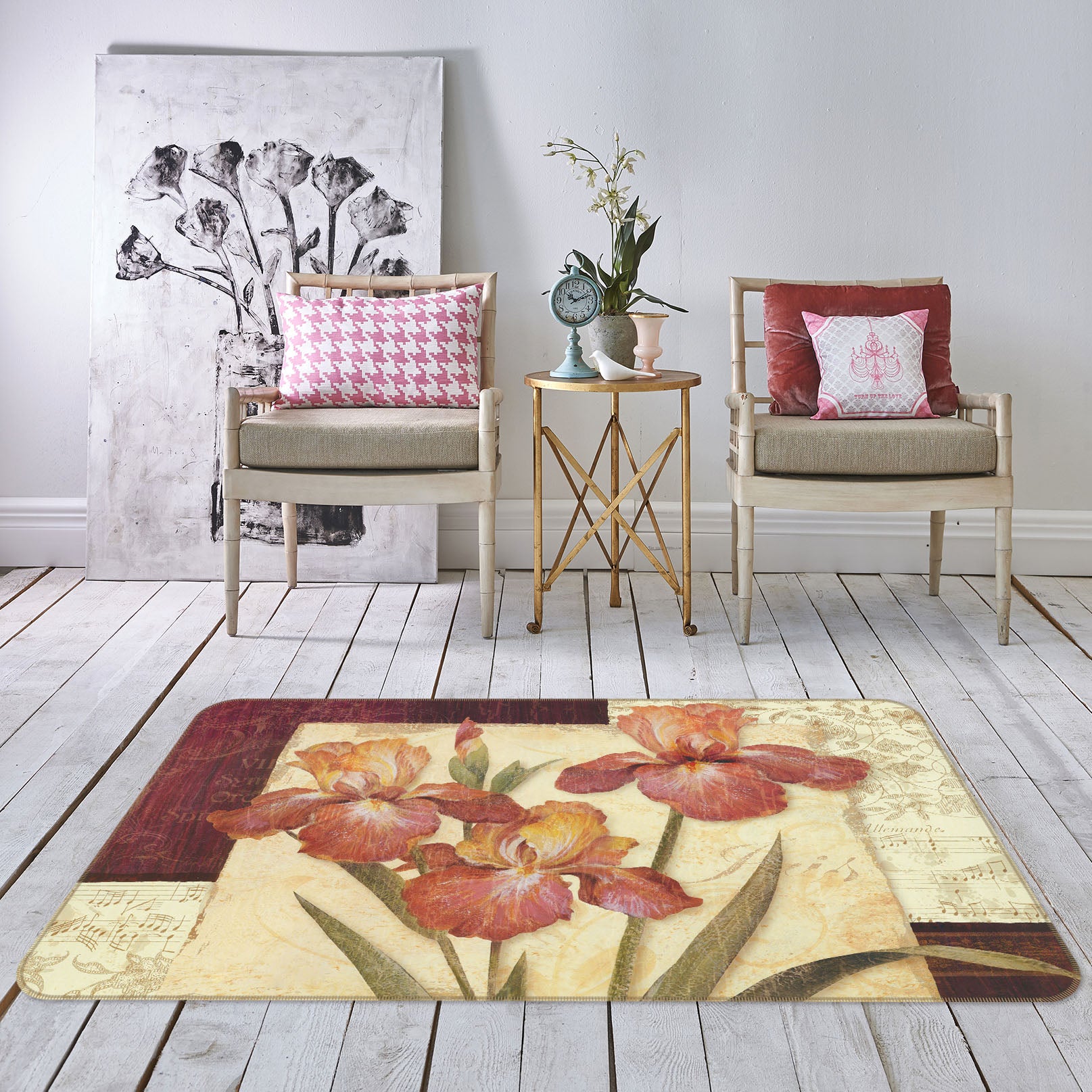 3D Flowers 31143 Non Slip Rug Mat