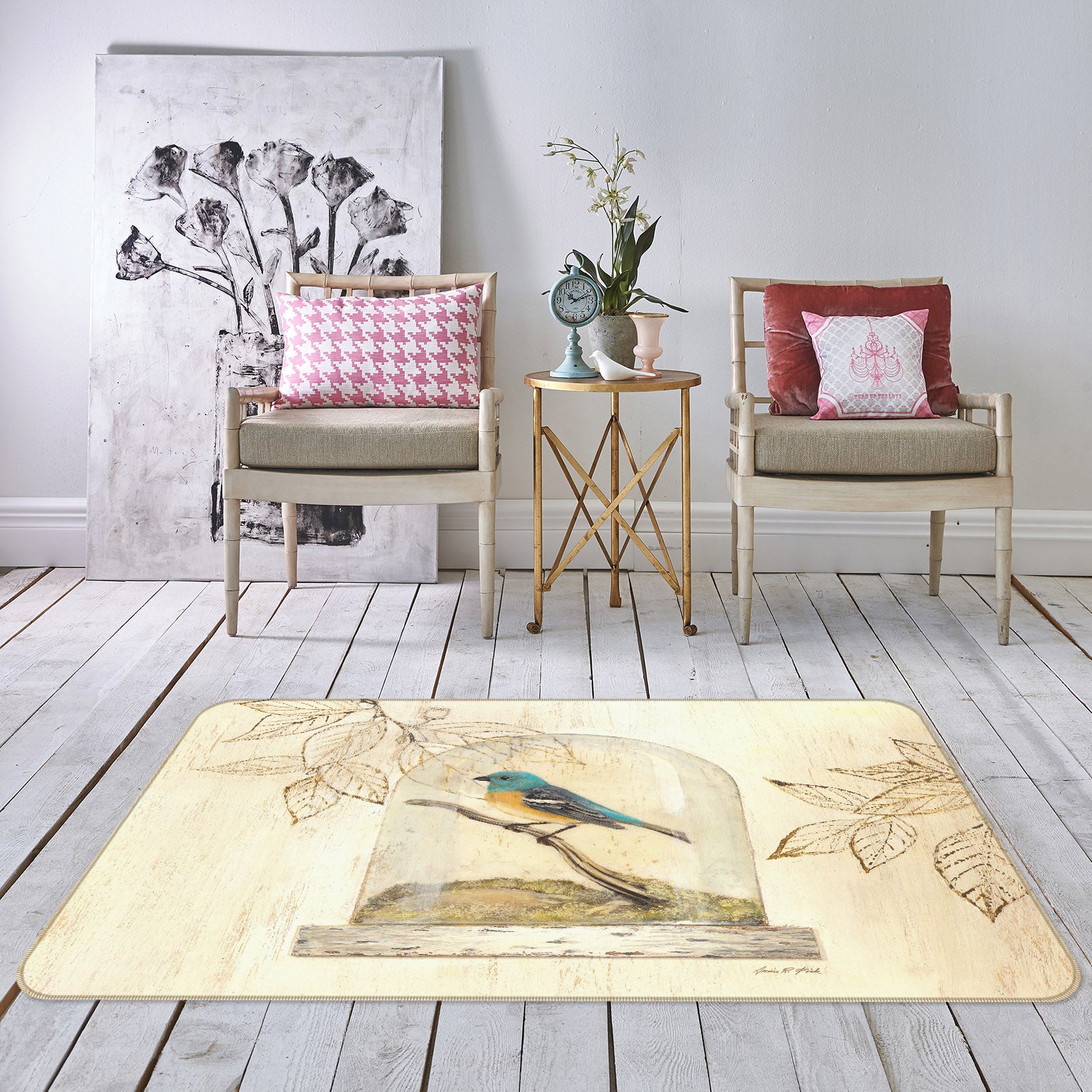 3D Little Bird 33170 Non Slip Rug Mat