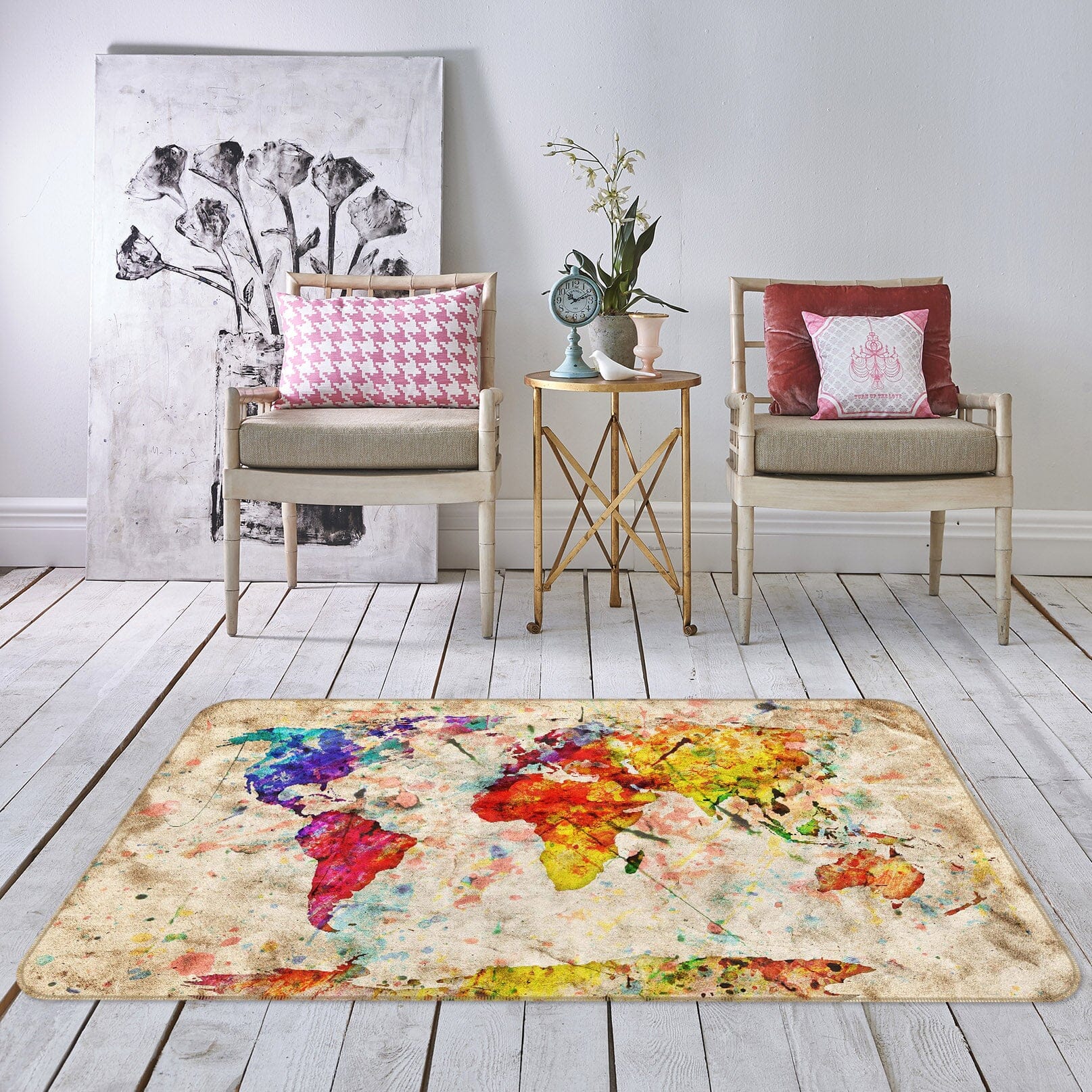 3D Rich Colors 229 World Map Non Slip Rug Mat Mat AJ Creativity Home 