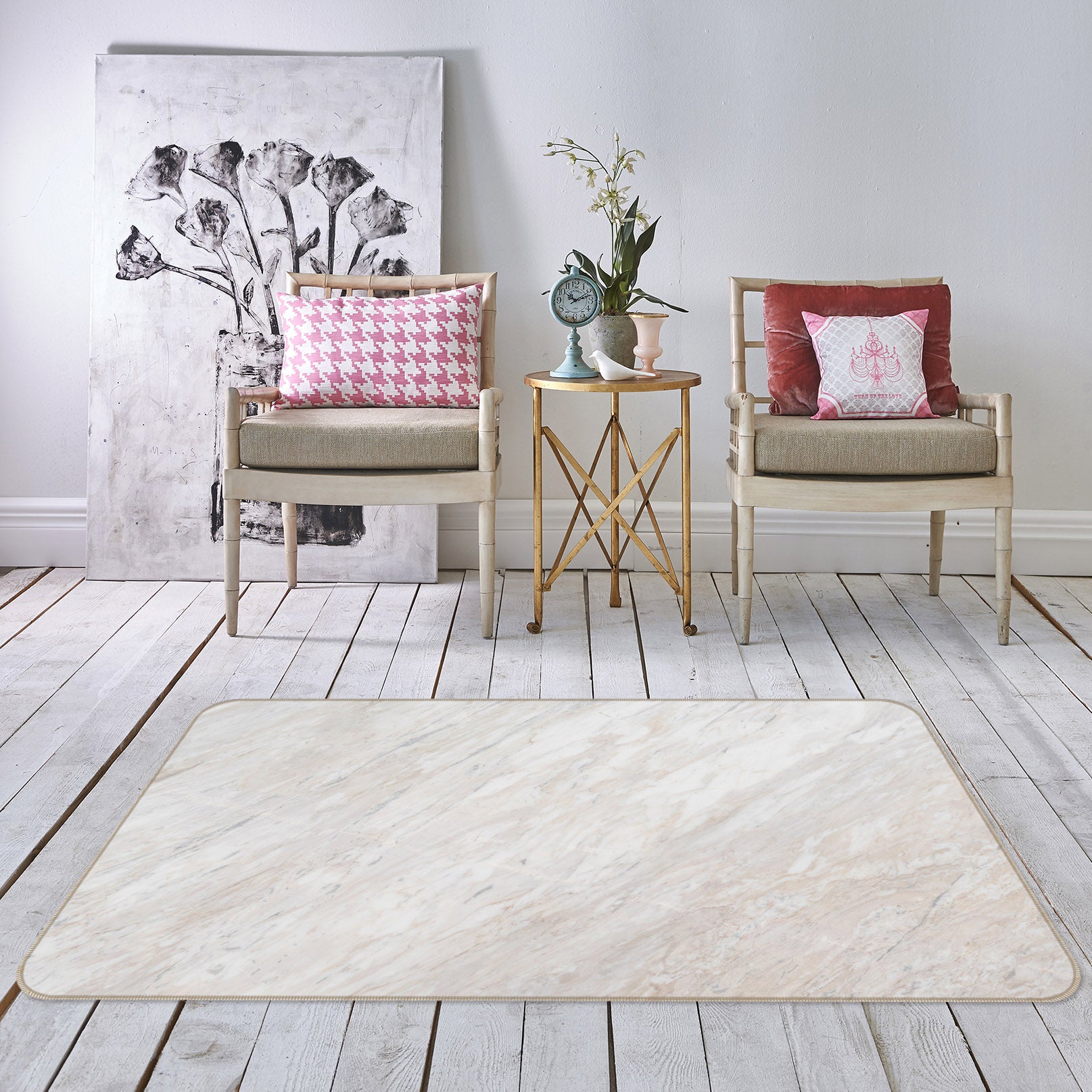 3D Stone Texture 31090 Non Slip Rug Mat