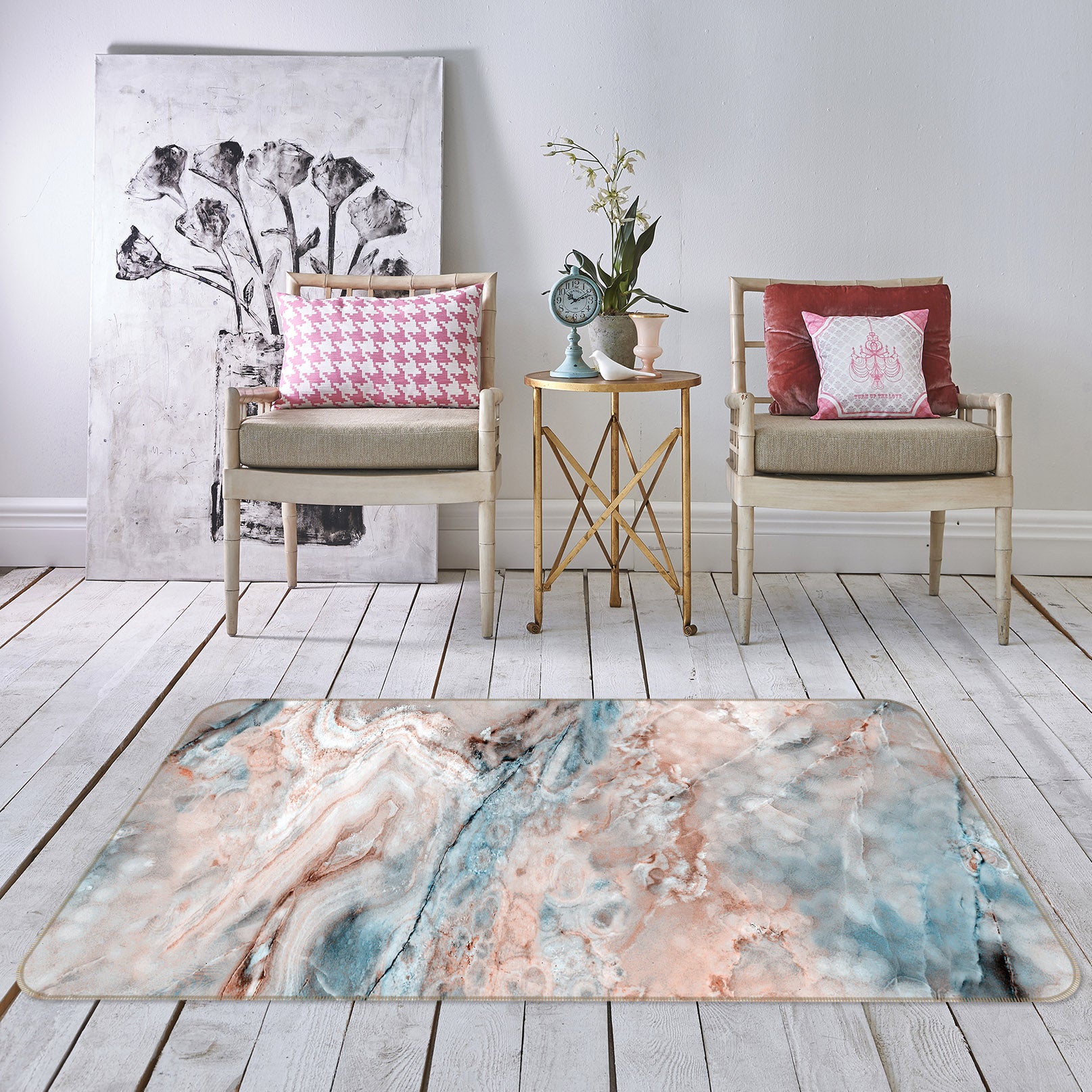 3D Pattern 25238 Non Slip Rug Mat