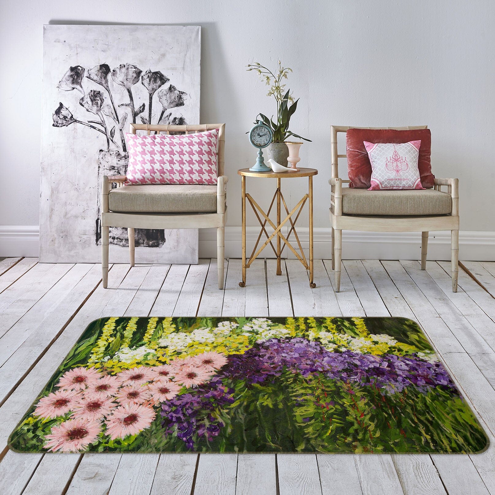 3D Open Chrysanthemum 1079 Allan P. Friedlander Rug Non Slip Rug Mat Mat AJ Creativity Home 