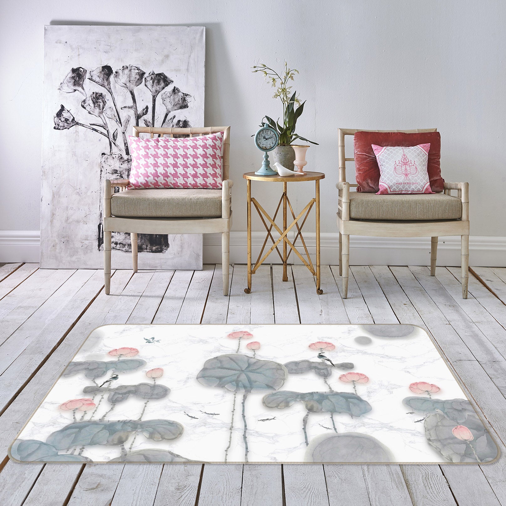 3D Lotus Leaf 34010 Non Slip Rug Mat