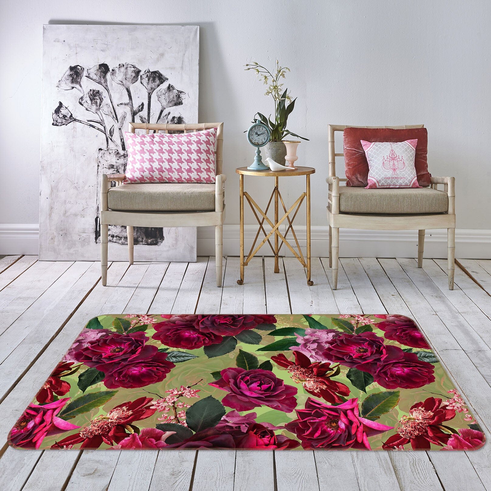 3D Purple Rose 155 Uta Naumann Rug Non Slip Rug Mat Mat AJ Creativity Home 