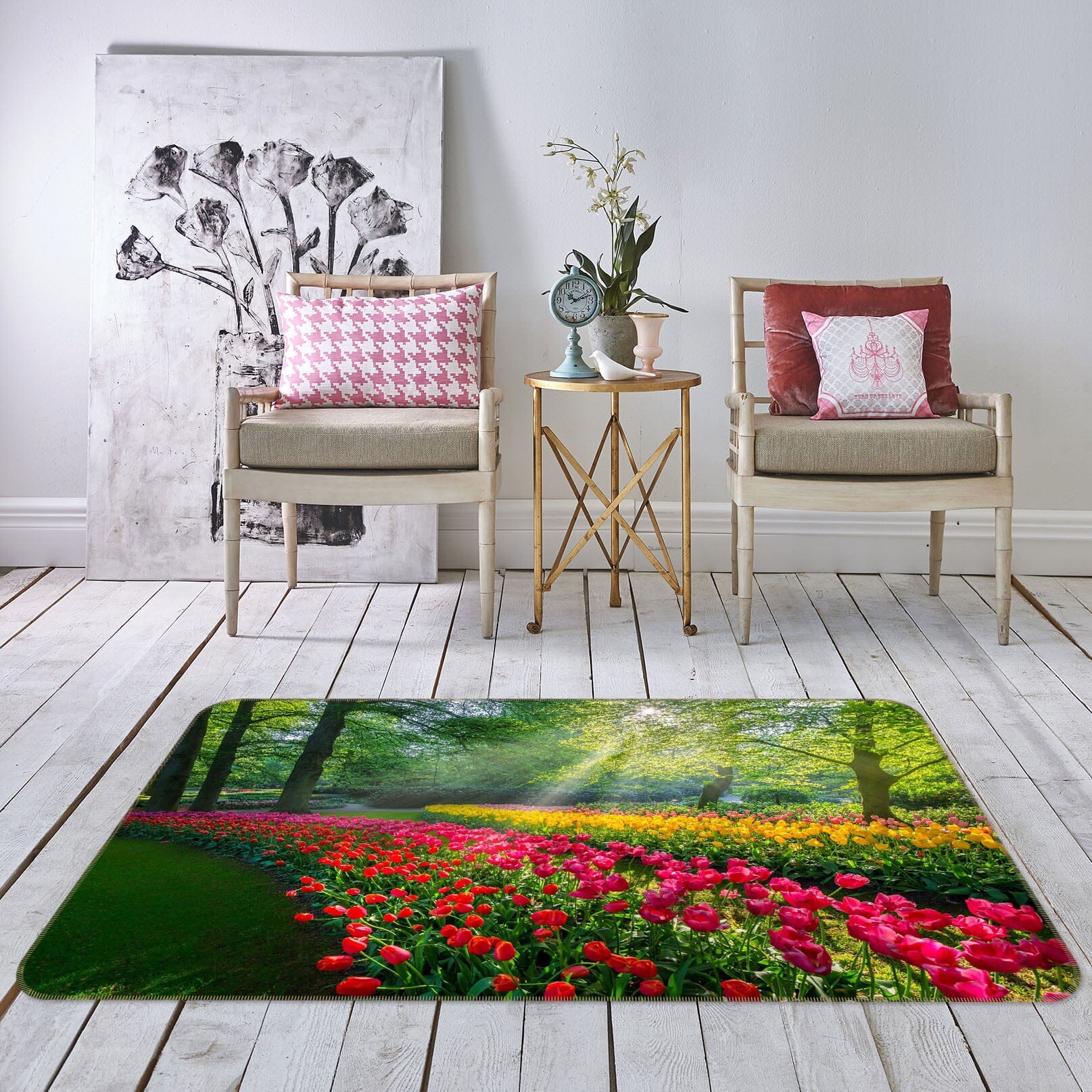 3D Spring Garden 1151 Marco Carmassi Rug Non Slip Rug Mat Mat AJ Creativity Home 