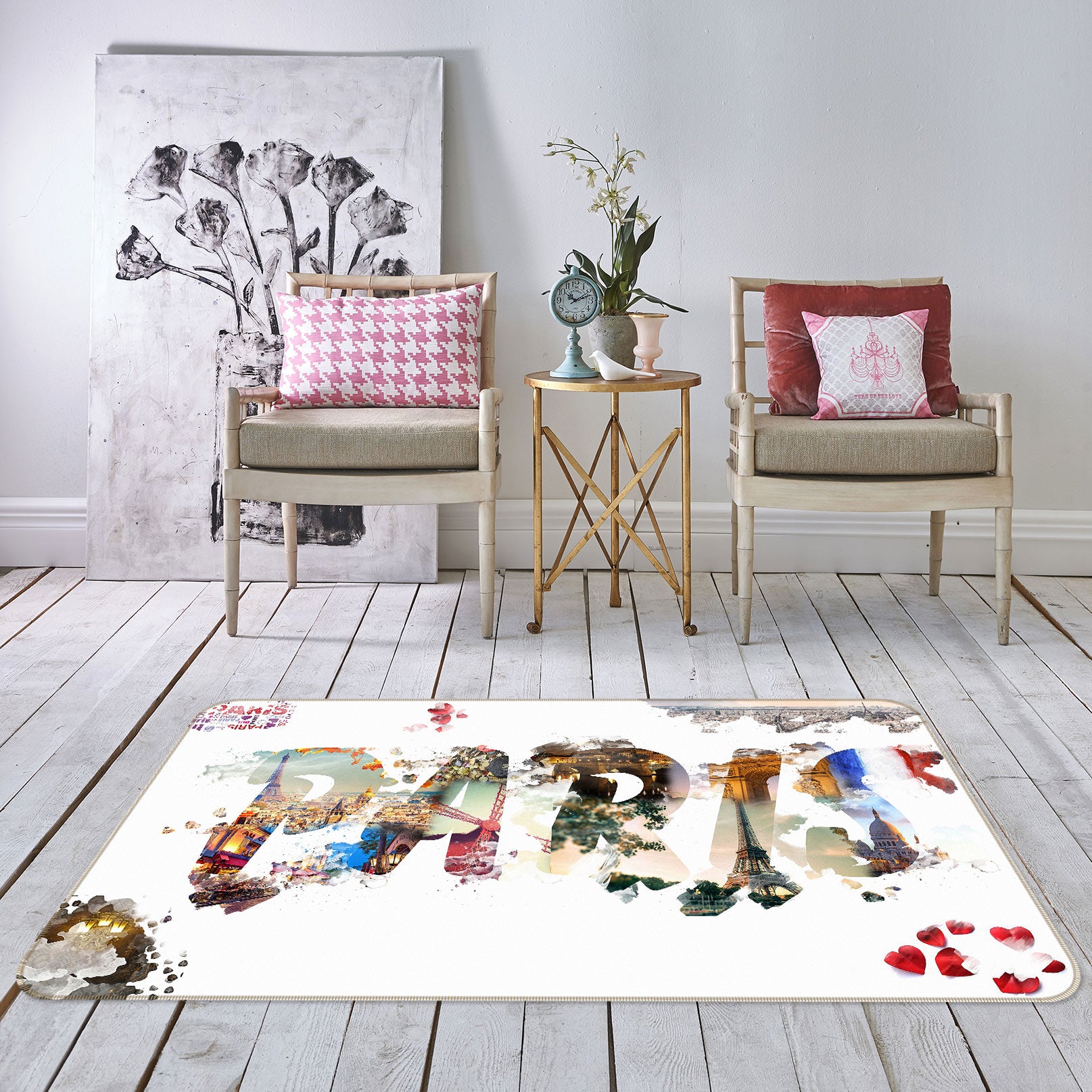 3D Paris 77078 Non Slip Rug Mat