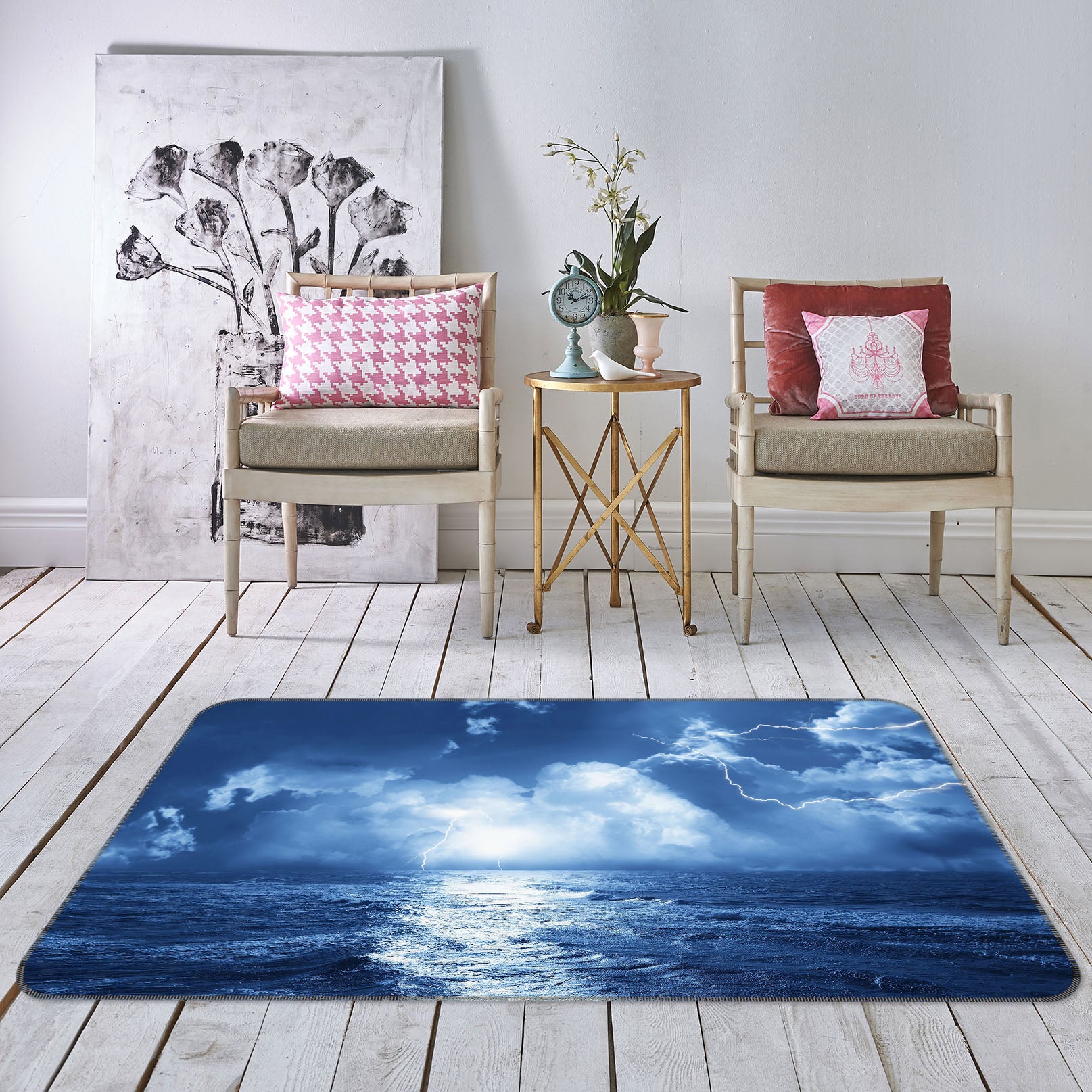 3D Sea Clouds 31162 Non Slip Rug Mat