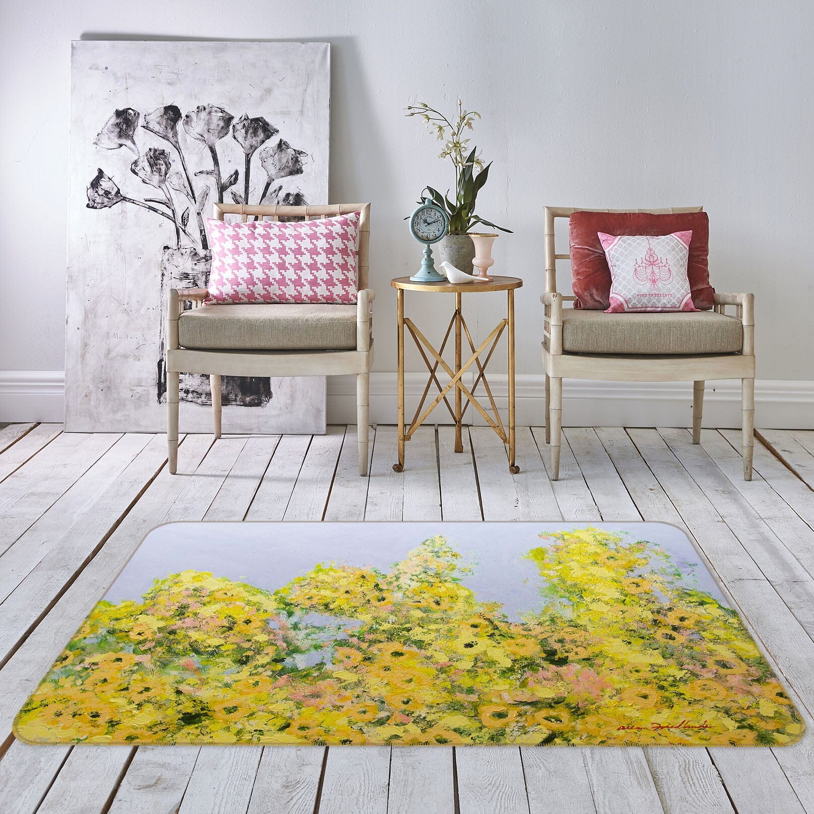 3D Yellow Rapeseed 1114 Allan P. Friedlander Rug Non Slip Rug Mat Mat AJ Creativity Home 