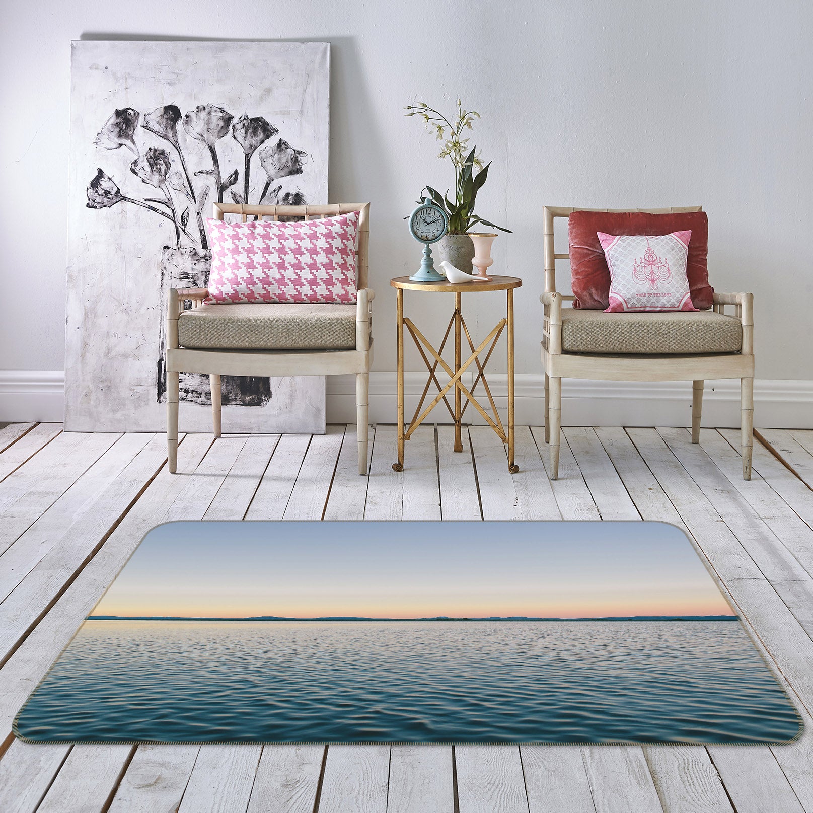 3D Water Surface 35176 Non Slip Rug Mat