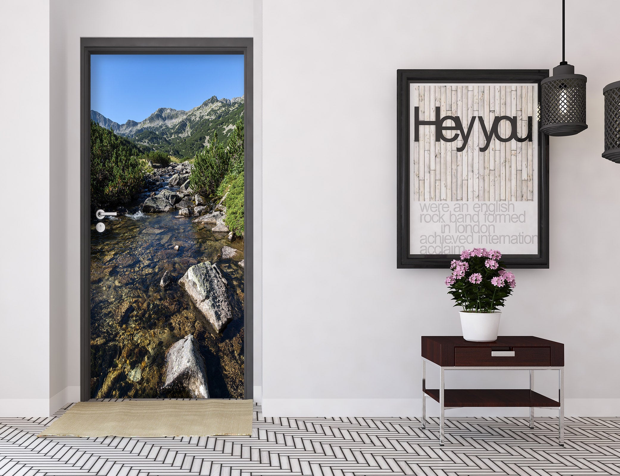 3D Stone Stream 25081 Door Mural