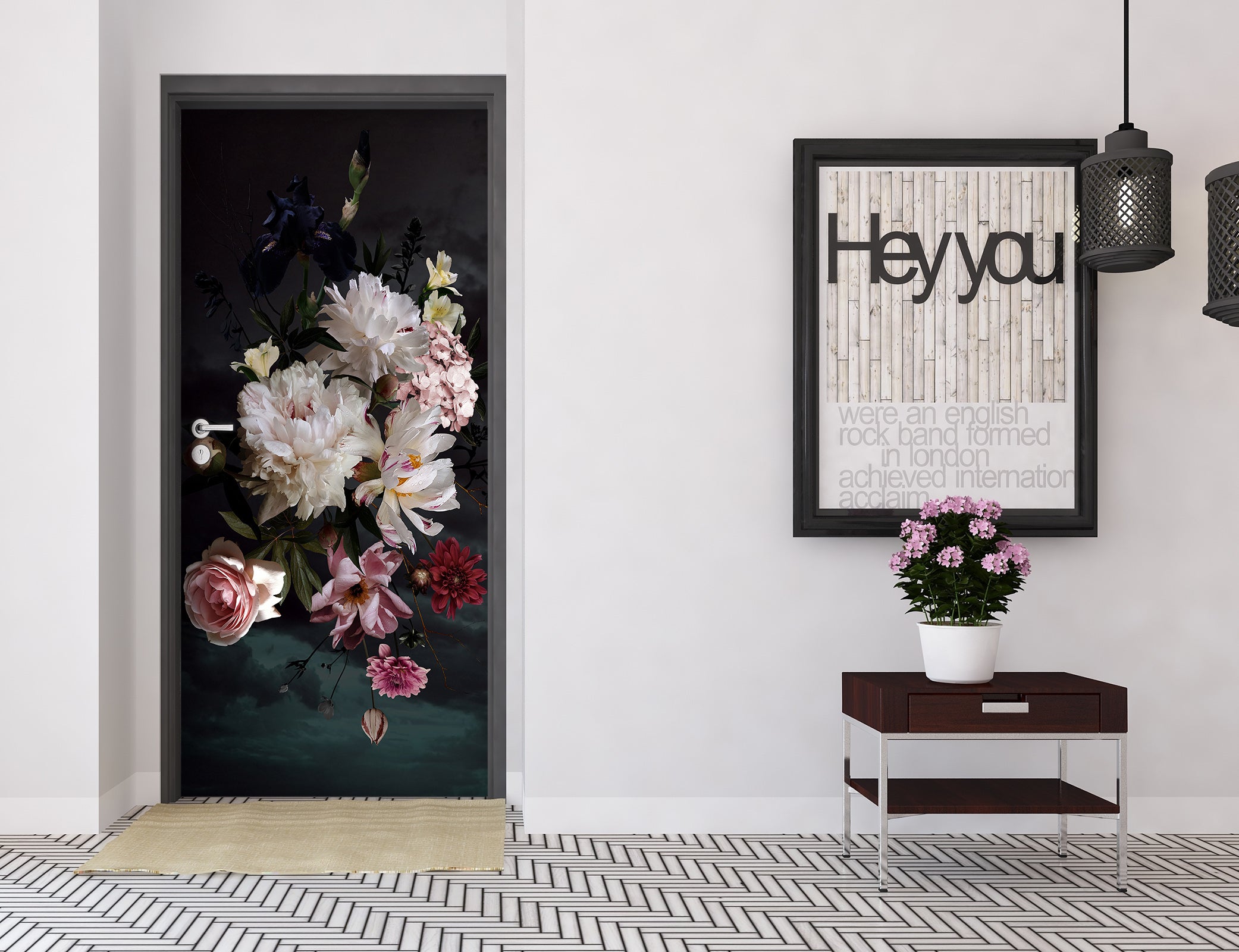 3D Flowers 25176 Door Mural