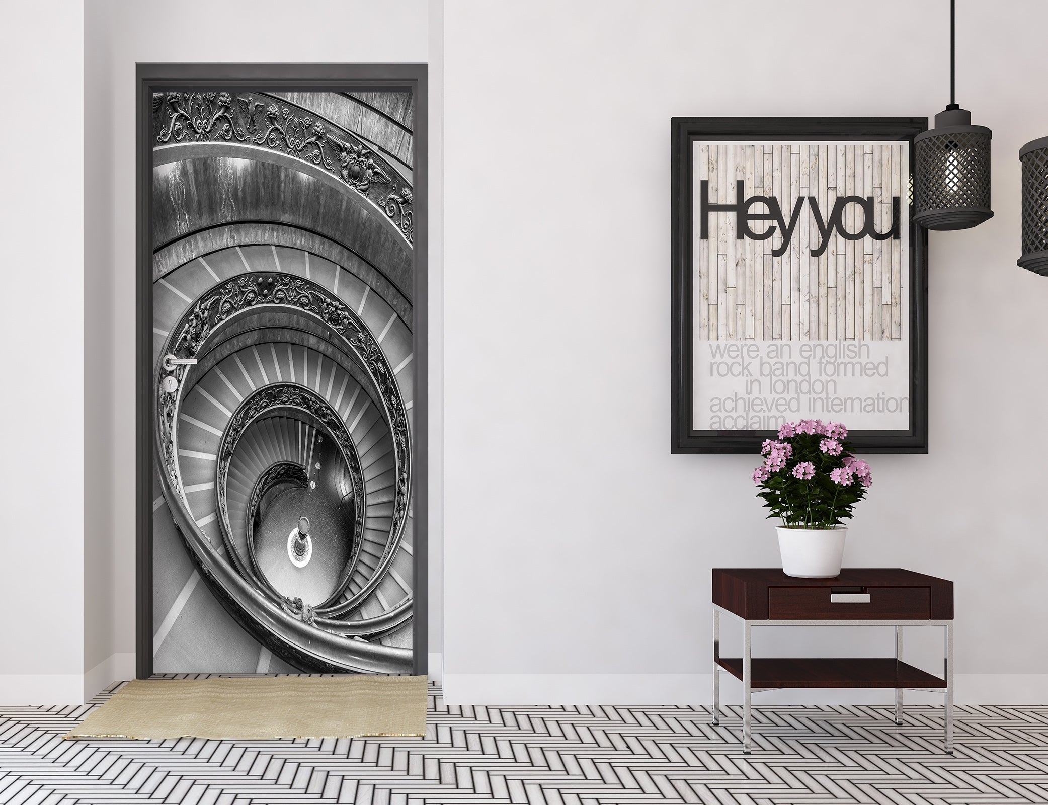 3D Spiral Staircase 101167 Assaf Frank Door Mural