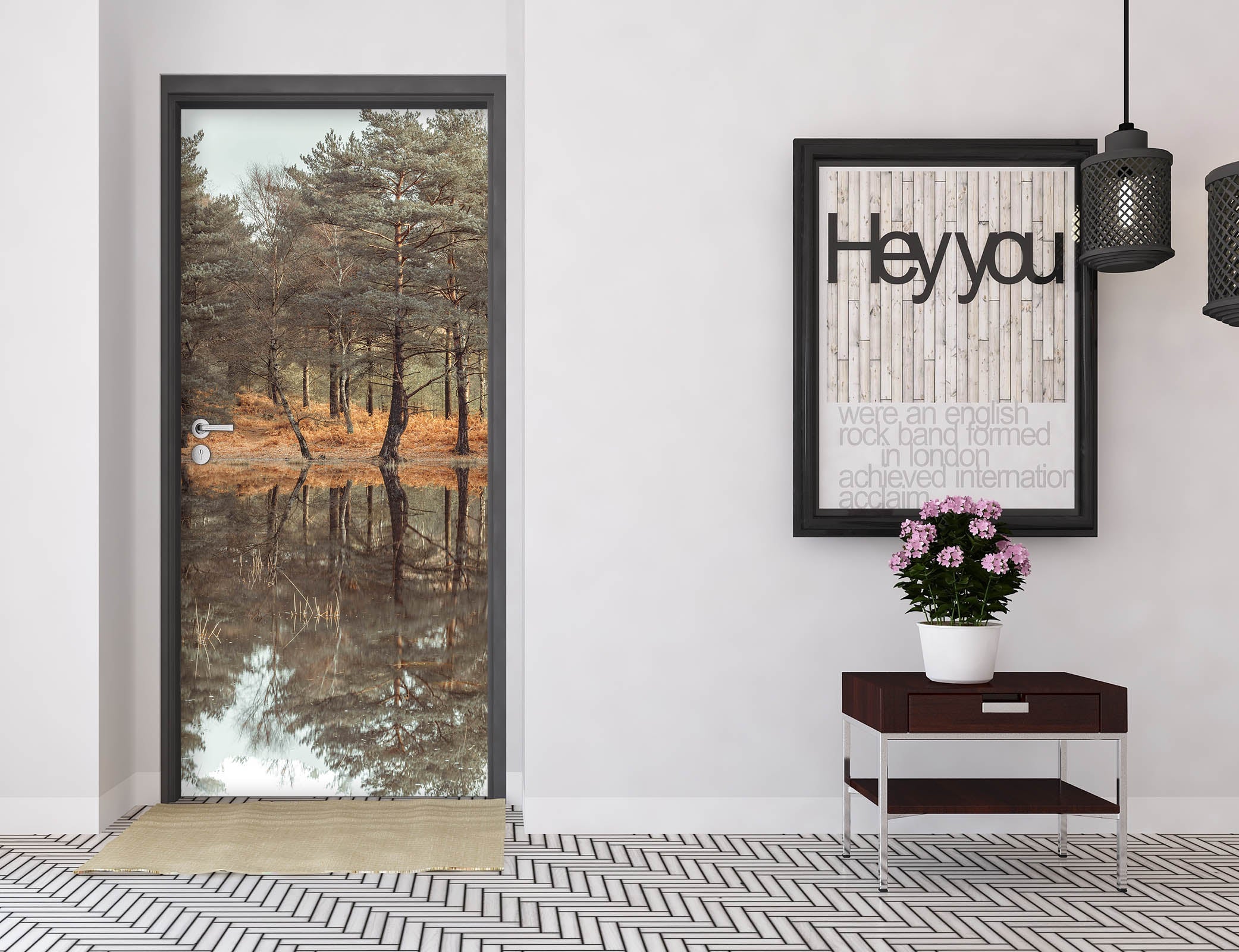 3D Clean River Water 5136 Assaf Frank Door Mural