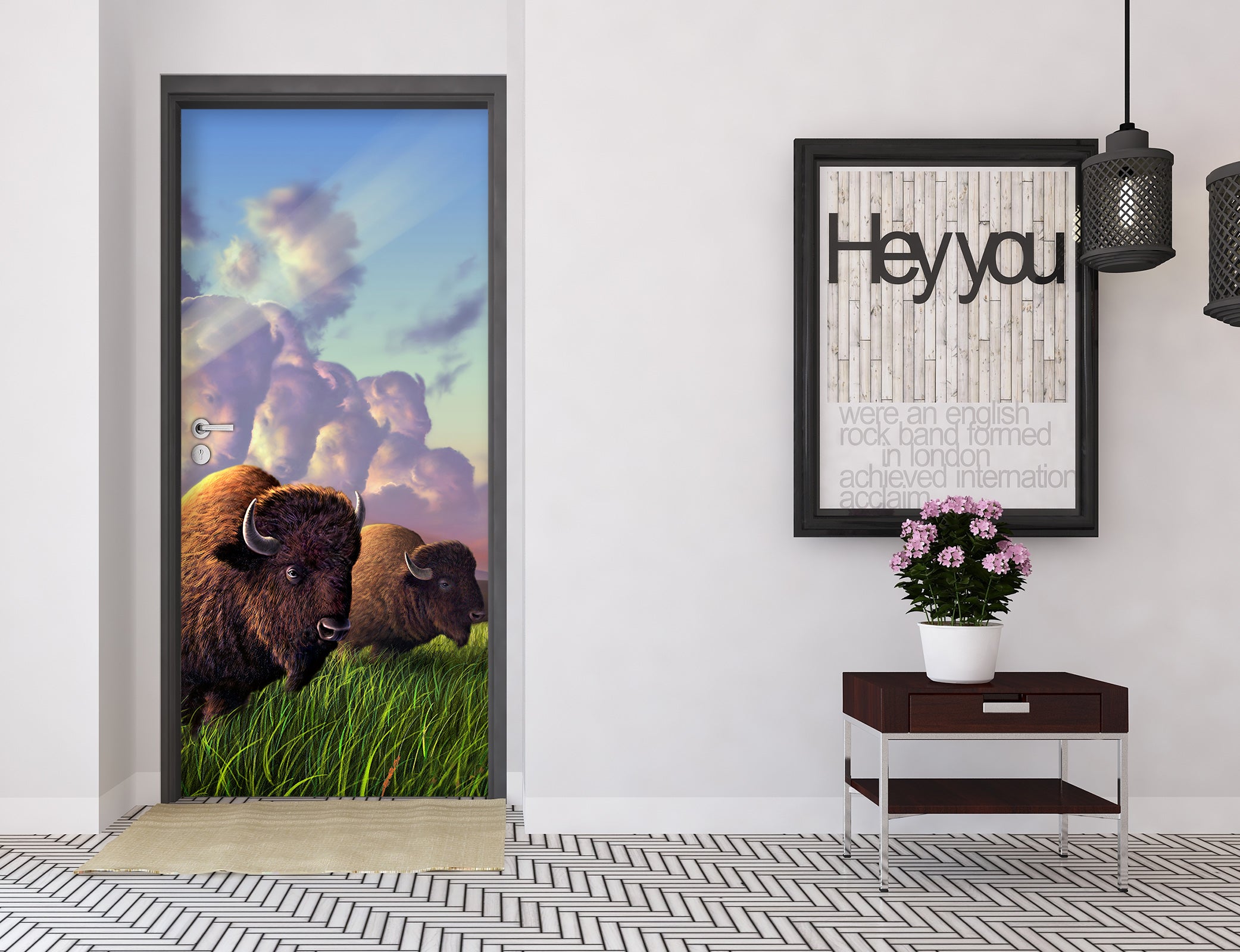 3D Meadow Yak 112154 Jerry LoFaro Door Mural