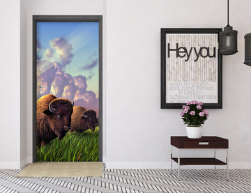 3D Meadow Yak 112154 Jerry LoFaro Door Mural