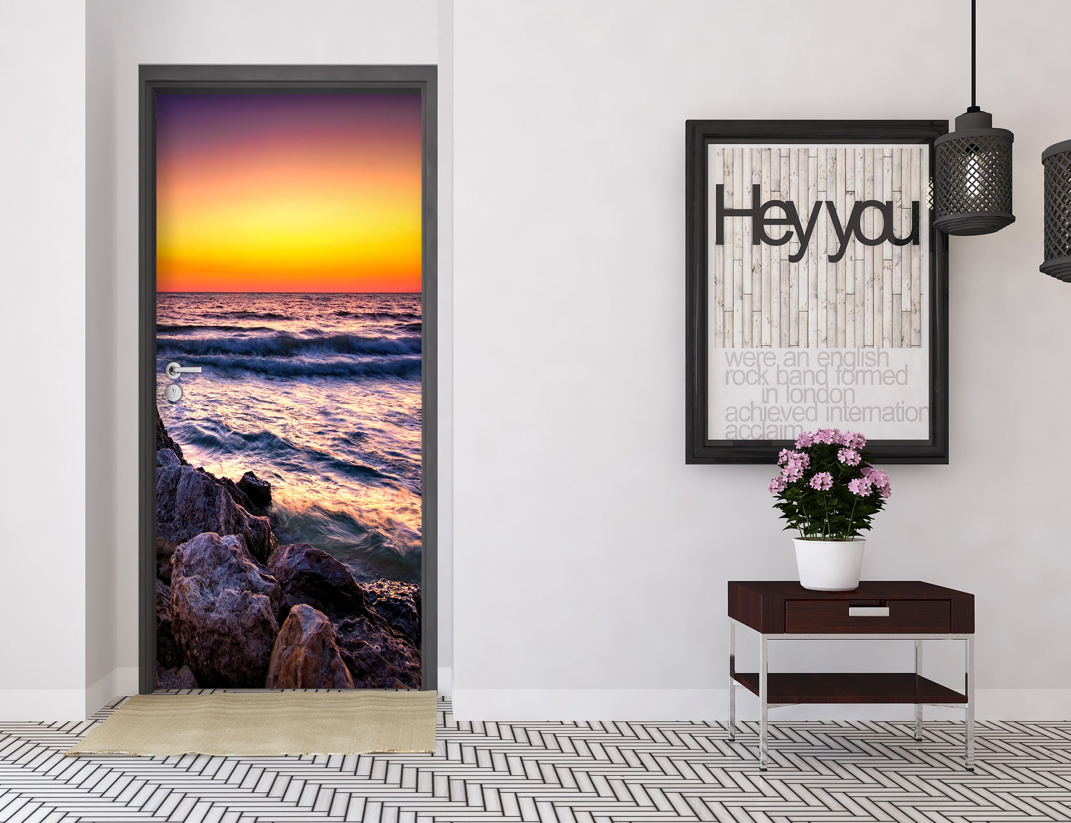 3D Waves Reef 23128 Door Mural