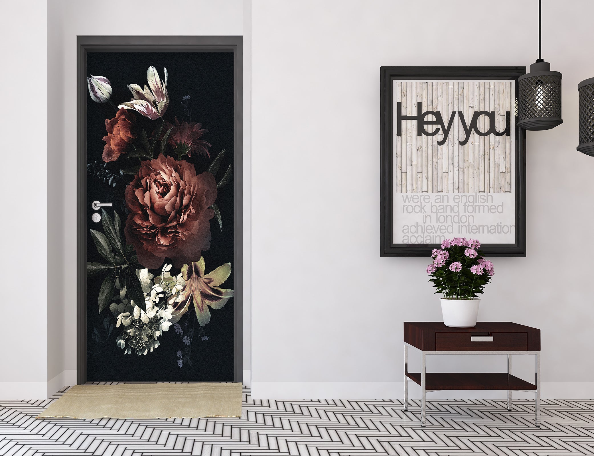 3D Flowers 25166 Door Mural